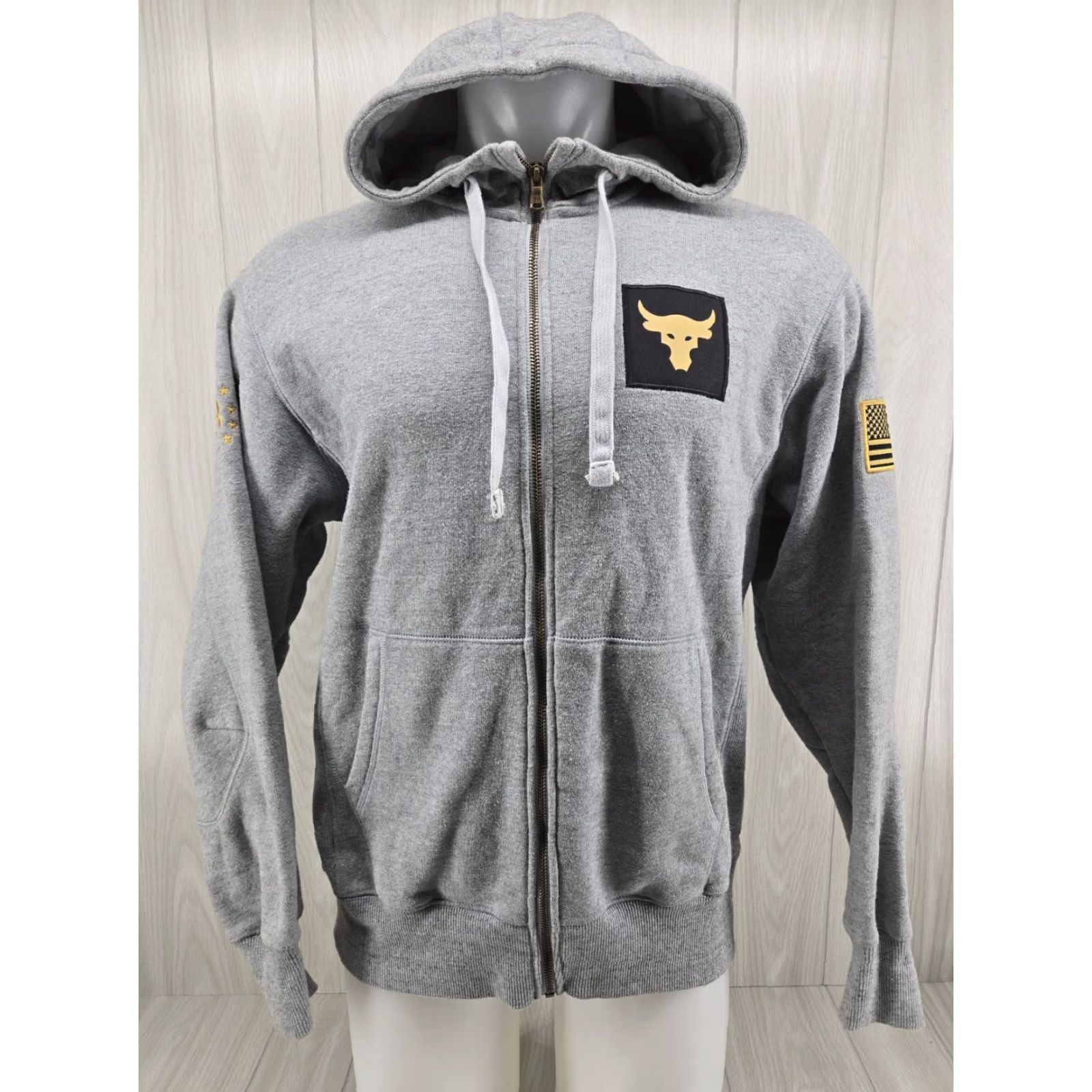 Under Armour VINTAGE Under Armour Project Rock Gray Full Zip Hoodie Men's Small Size US S / EU 44-46 / 1 - 2 Thumbnail