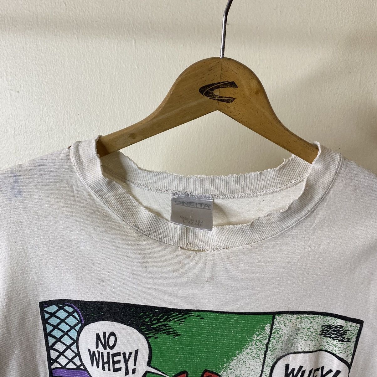 Vintage 1990s Bill Amend's Foxtrot Comics Promo Tshirt Distressed Size US L / EU 52-54 / 3 - 3 Thumbnail