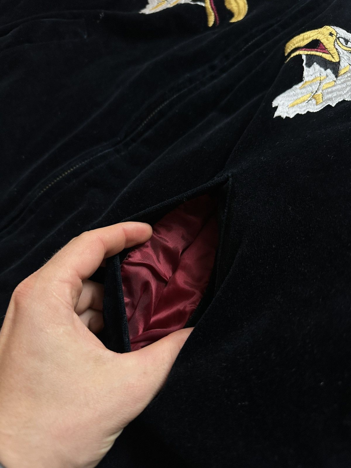 Other Sukajan Japan Yokosuka Embroidery Velvet Jacket Size US M / EU 48-50 / 2 - 9 Thumbnail