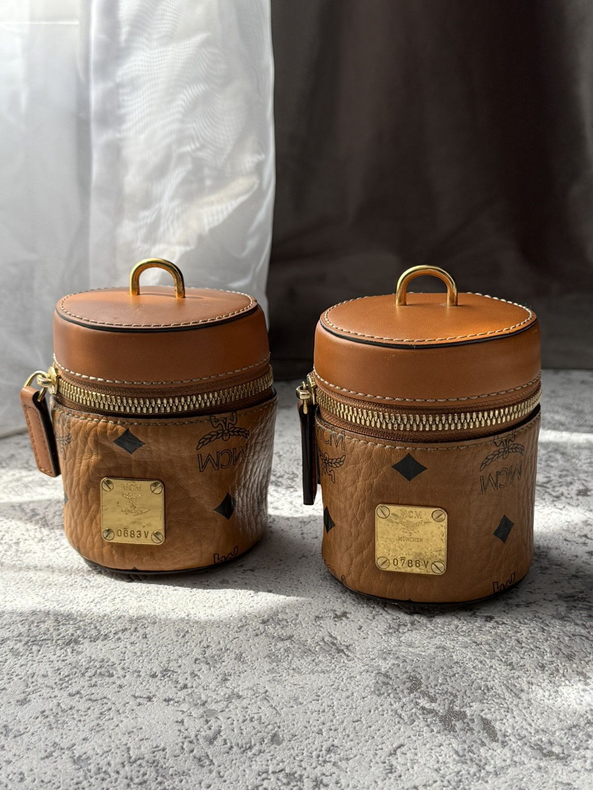 MCM Rare MCM Aren Visetos Vintage Cylinder Bag X2 Size ONE SIZE - 2 Thumbnail