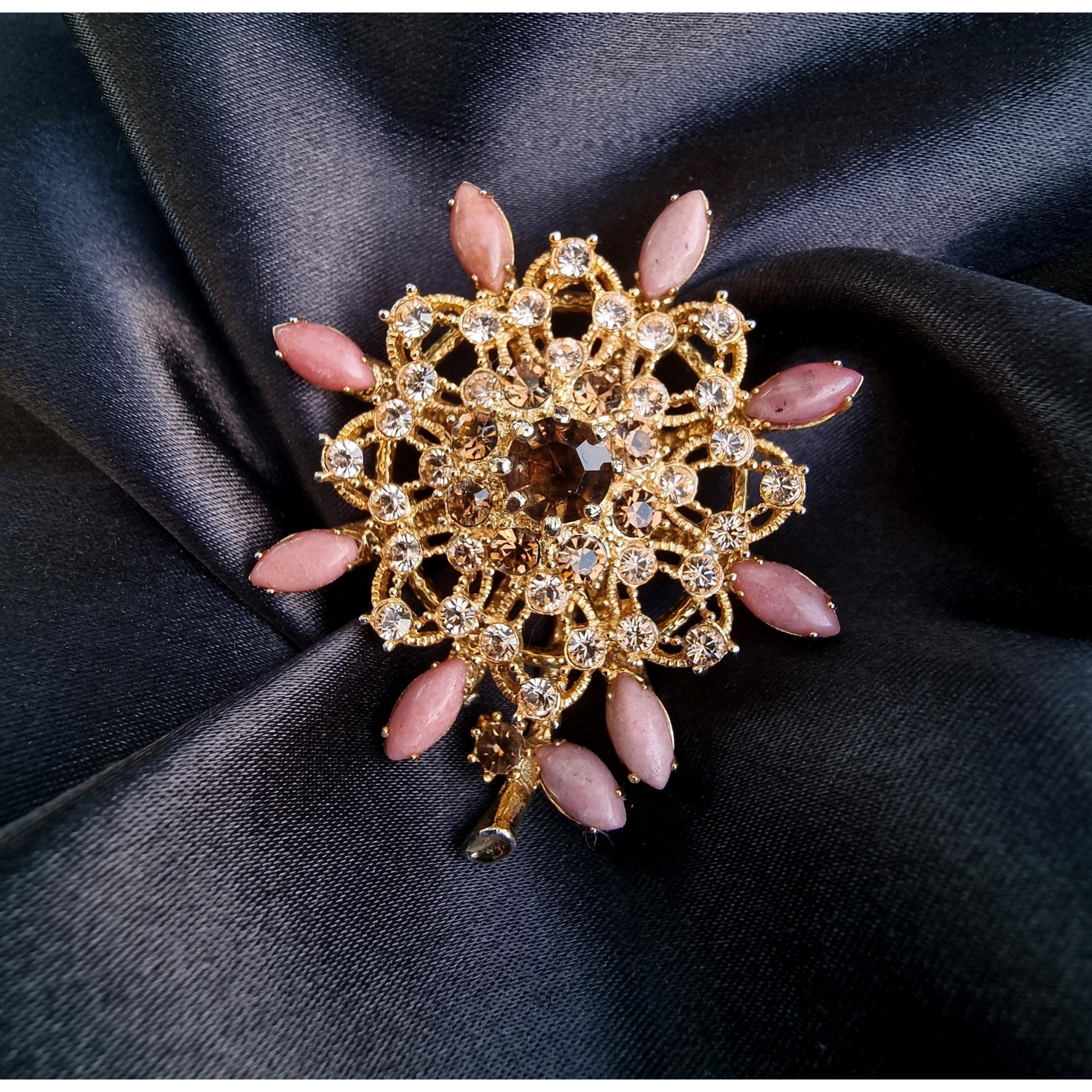 Other Rare Find Vintage Purple Stones Amber Rhinestones Gold Toned Size ONE SIZE - 1 Thumbnail