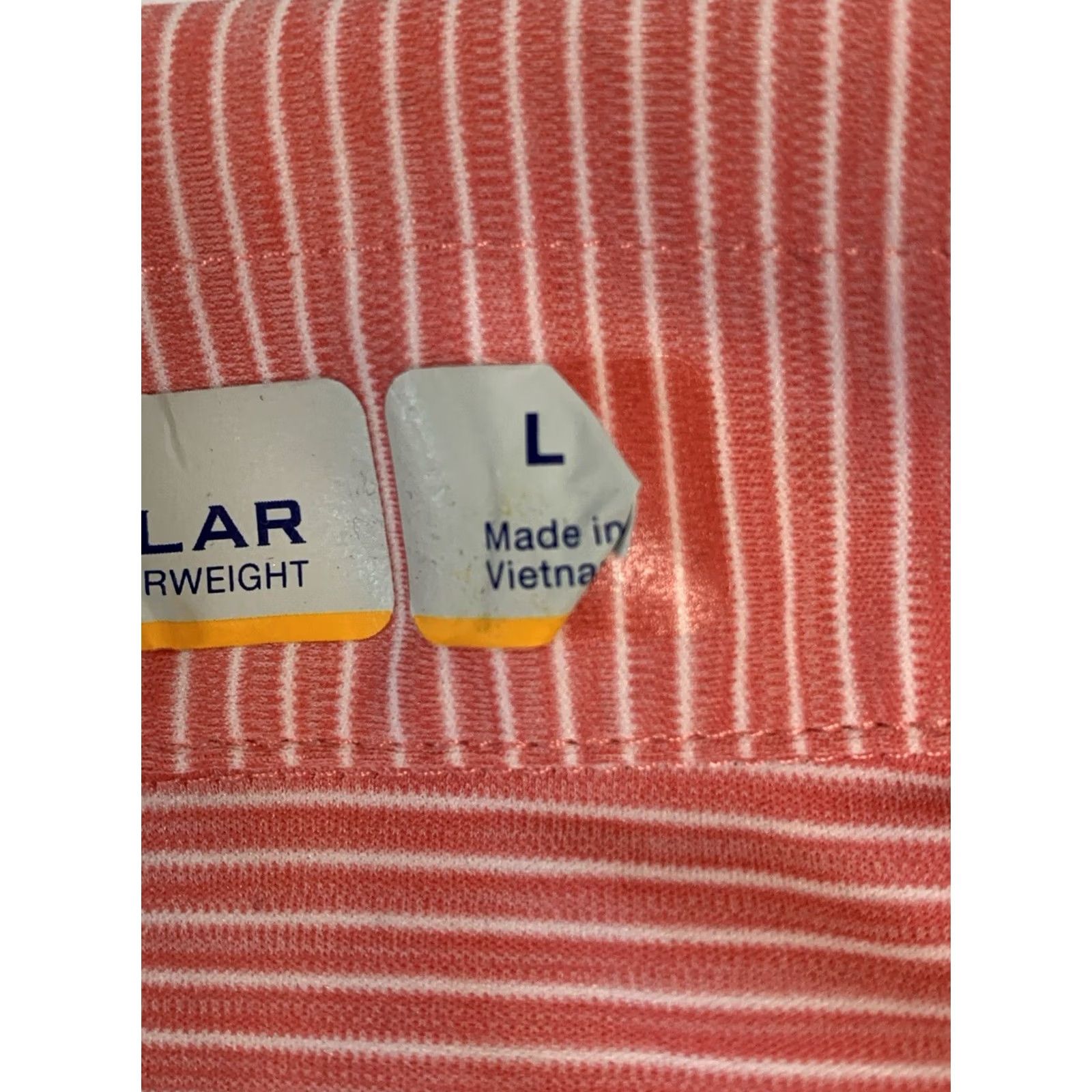 Peter Millar Peter Millar Featherweight Polo Mens Large Pink Striped Performance Golf Rugby Shirt Size US L / EU 52-54 / 3 - 5 Thumbnail