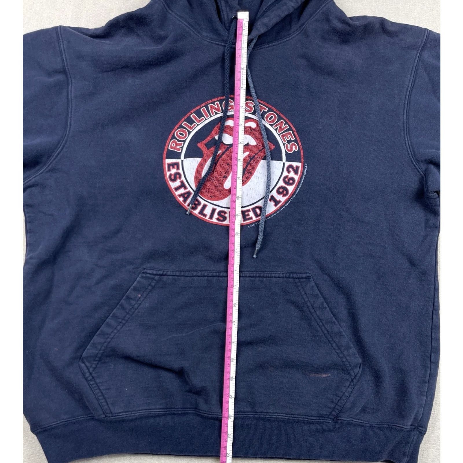 Logo 7 VINTAGE The Rolling Stones Hoodie Pullover Sweatshirt Men M Blue Graphic Logo 90s Concert Rock Mens Size US M / EU 48-50 / 2 - 7 Thumbnail