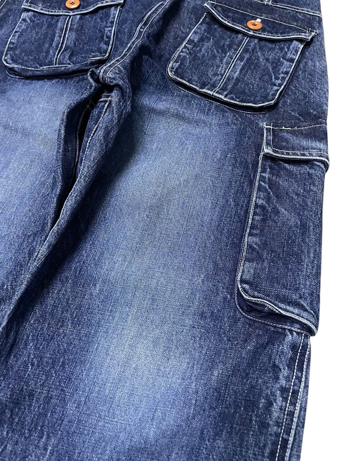 Beauty Beast × Japanese Brand TJan. Japan Panel Baggy Cargo Loose Jeans Size US 36 / EU 52 - 20 Thumbnail