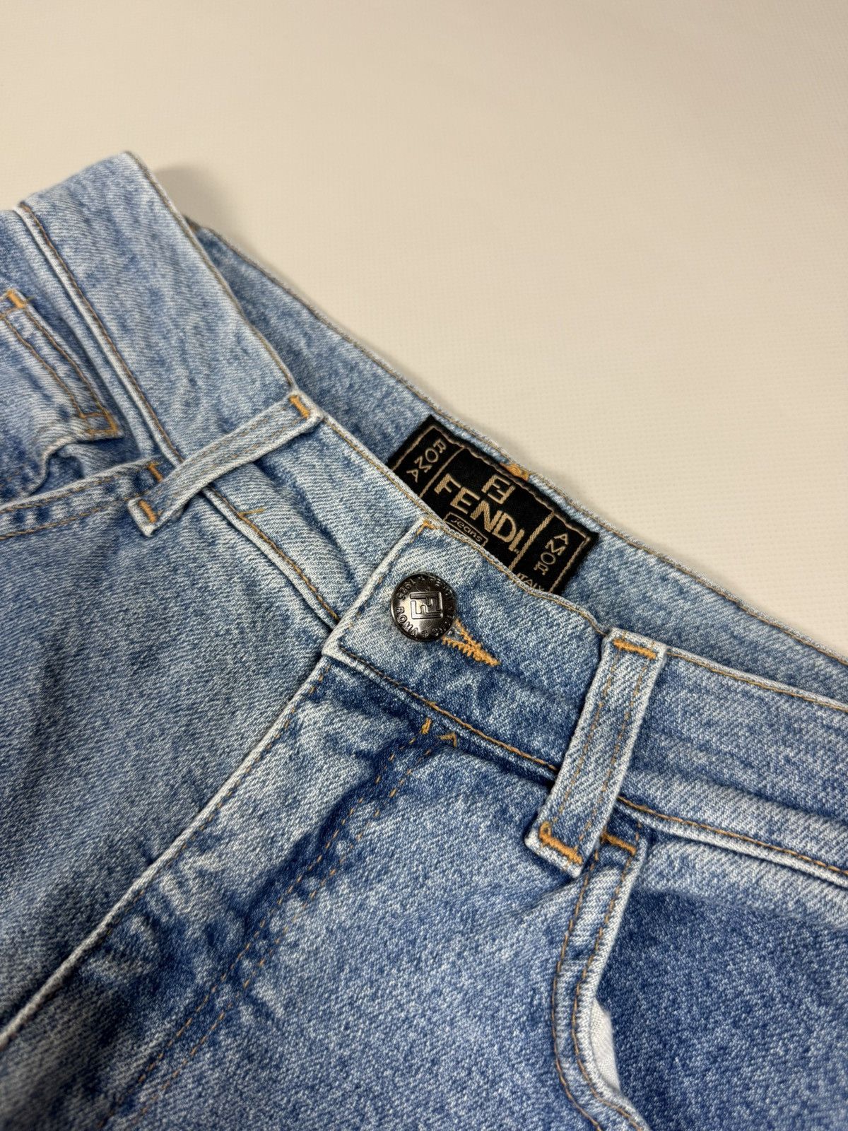 Fendi × Vintage Fendi Vintage Ladies Denim Jeans Size 31" - 10 Thumbnail