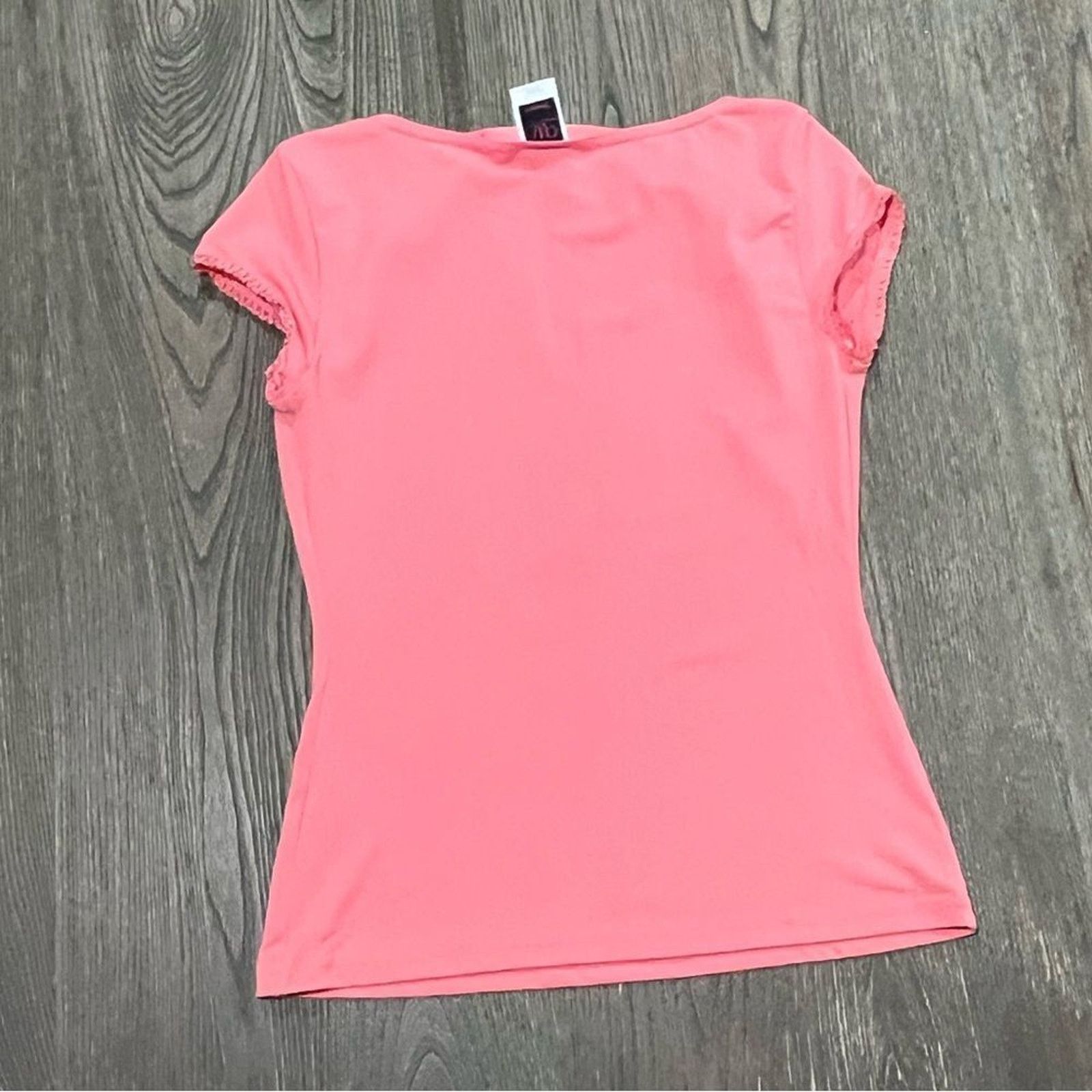 Vintage Wrapper Blouse Short Cap Sleeve Boat Neck Pullover Stretch M Size M / US 6-8 / IT 42-44 - 3 Thumbnail