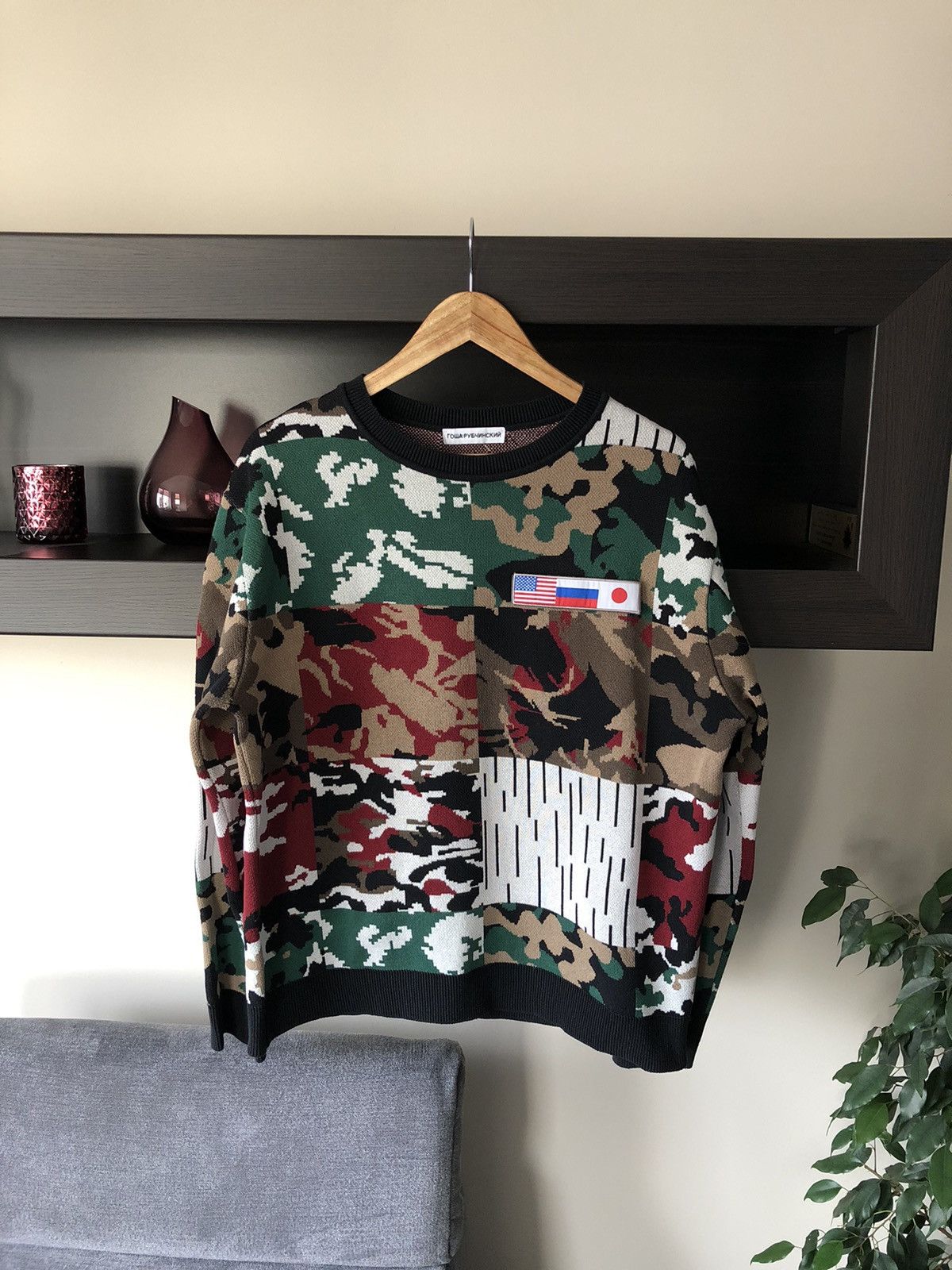 Гоша Рубчинский 迷彩ニットセーター Гоша Рубчинский 迷彩ニットセーター