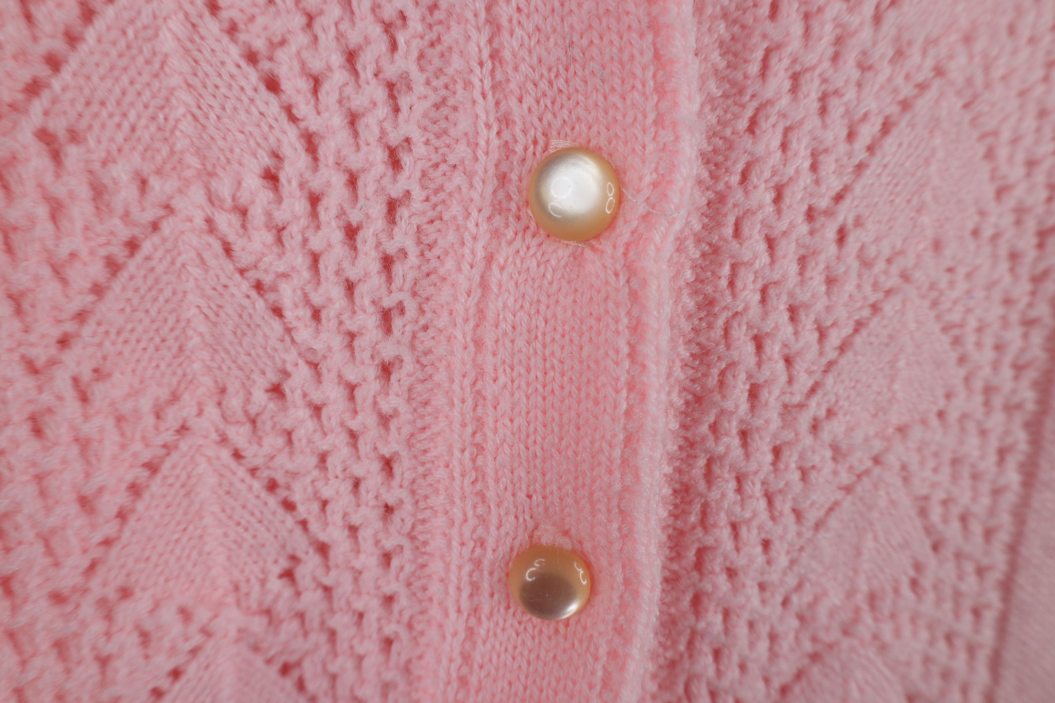Vintage Vintage 50s 60s Rockabilly Scallop Knit Cardigan Sweater USA Size M / US 6-8 / IT 42-44 - 4 Thumbnail