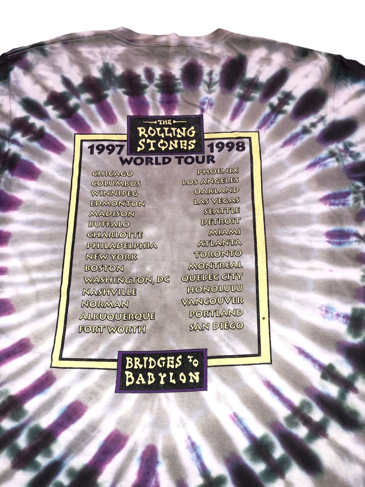 Band Tees 🔥Vtg THE ROLLING STONES 'Bridges To Babylon' 97/98 T-Shirt Size US L / EU 52-54 / 3 - 8 Thumbnail