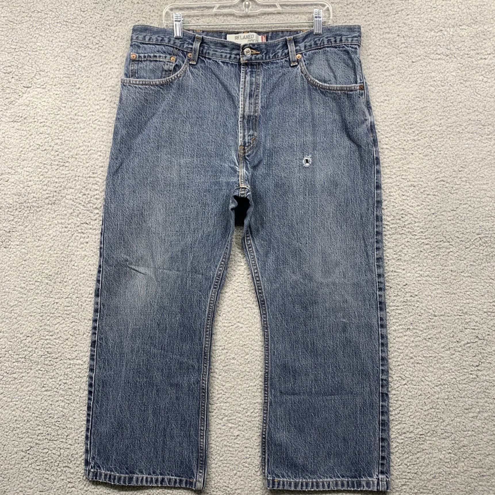 Levi's Levi's 557 Jeans Relaxed Boot Men's 38W x 25.5L Medium Blue Wash 5-Pocket Denim Casual Vintage: No Mens Size US 38 / EU 54 - 2 Thumbnail