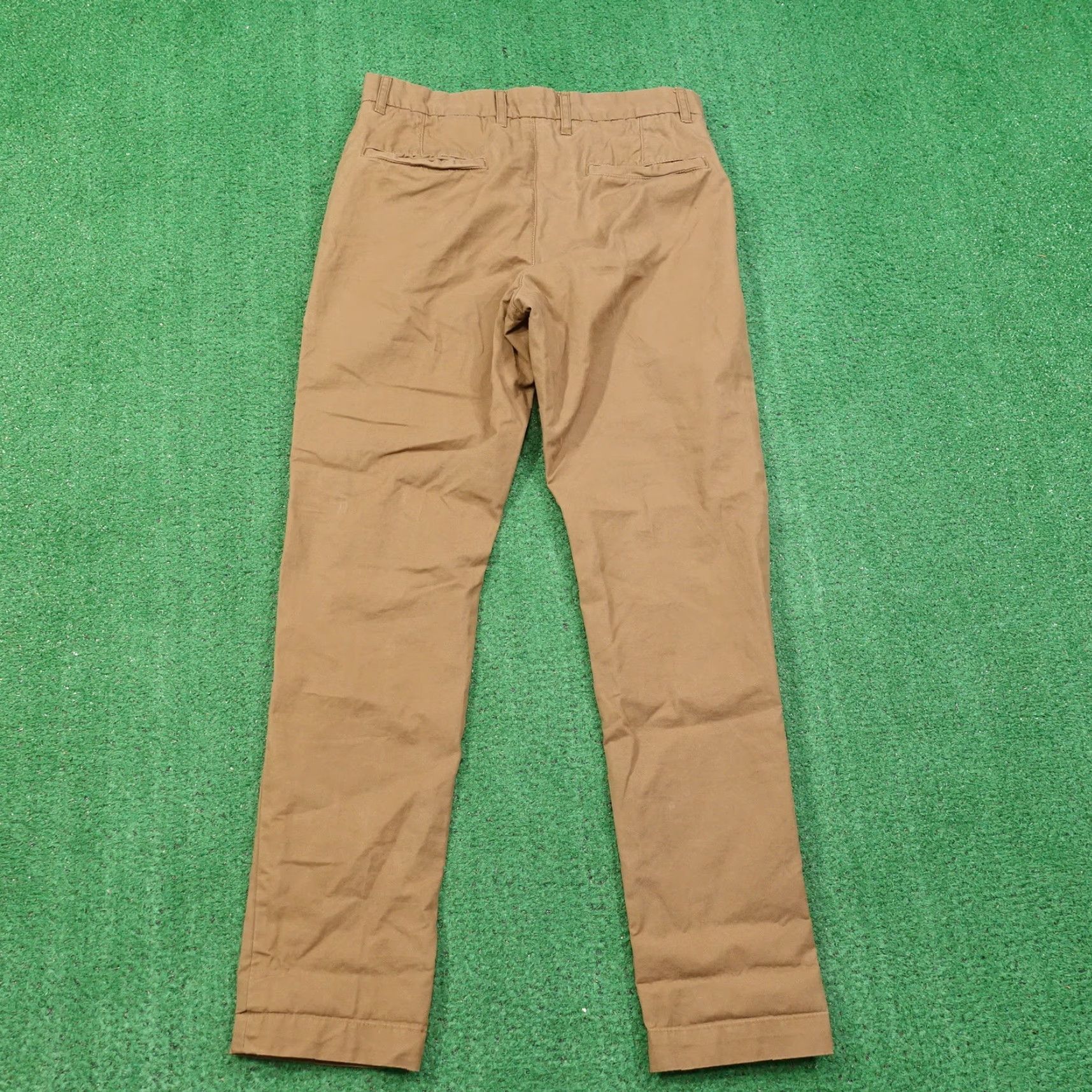 H&M H&M LOGG Slim Fit Chino Pants Men Size 29 Brown Casual Flat Front 29In Inseam Size US 29 - 4 Thumbnail