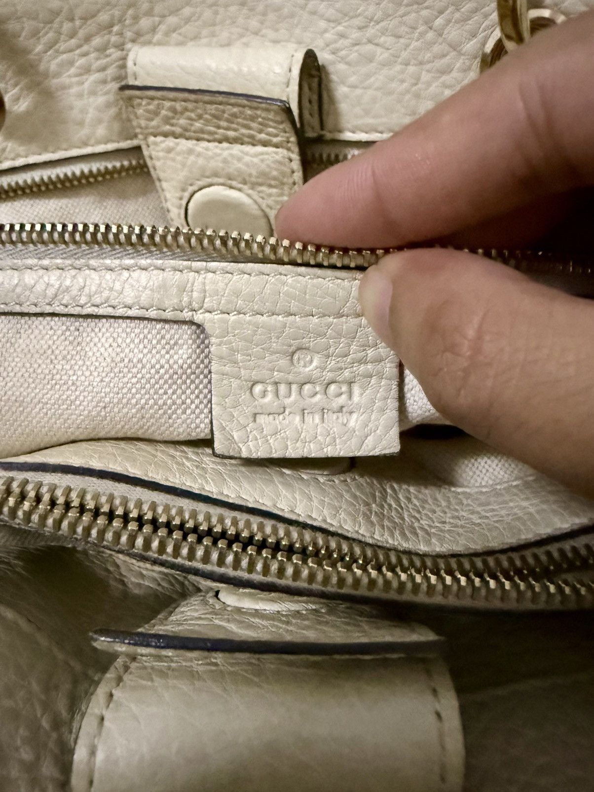 Gucci Gucci Bamboo Shopper Pebbled Leather 2 way Small Size ONE SIZE - 12 Thumbnail