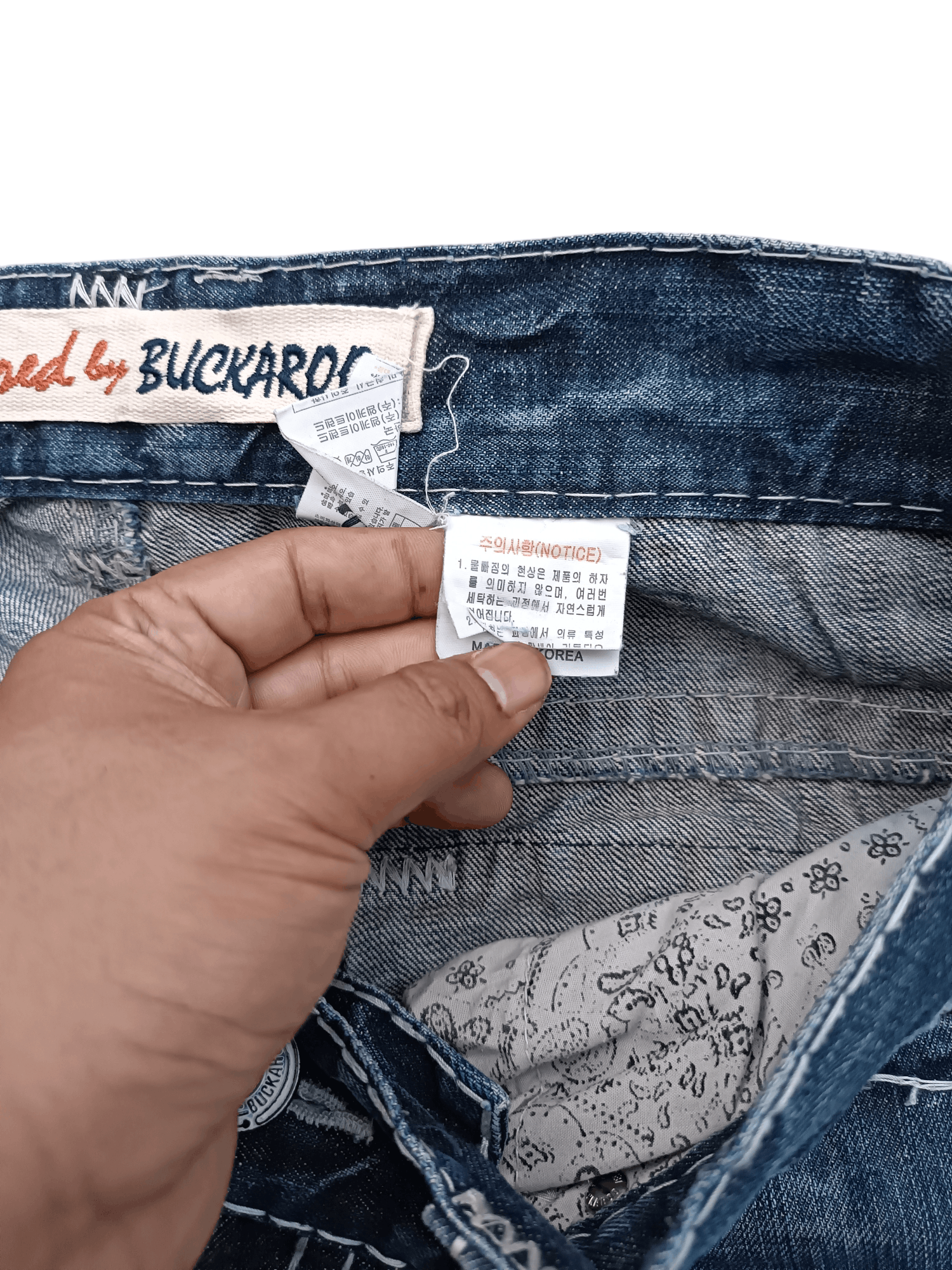 Japanese Brand FLARED💥BUCKAROO DISTRESSED DENIM PANT Size US 35 - 8 Thumbnail
