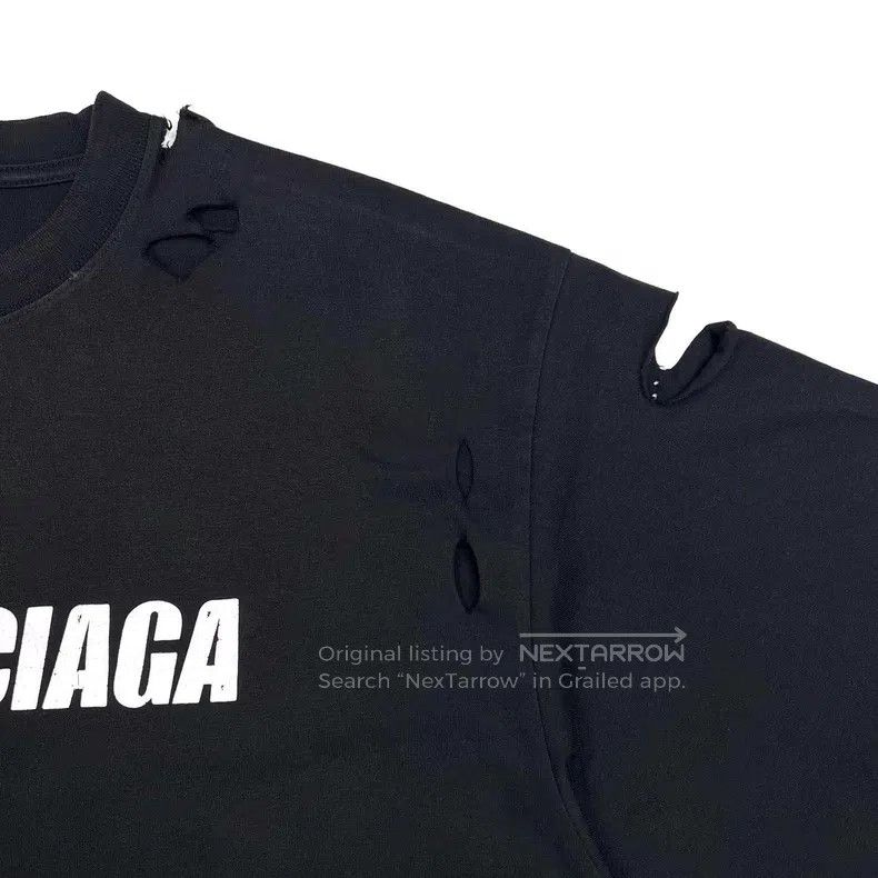 Balenciaga Balenciaga Destroyed Short Sleeve Size US XS / EU 42 / 0 - 7 Thumbnail
