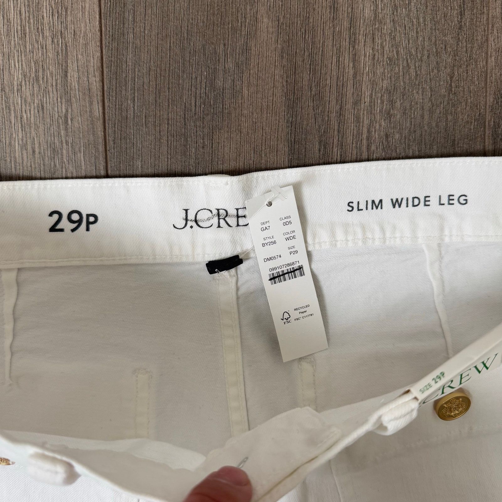 J.Crew J Crew Sailor Slim Wide Leg Denim Jeans US Womens 29P New Size 29" - 4 Thumbnail