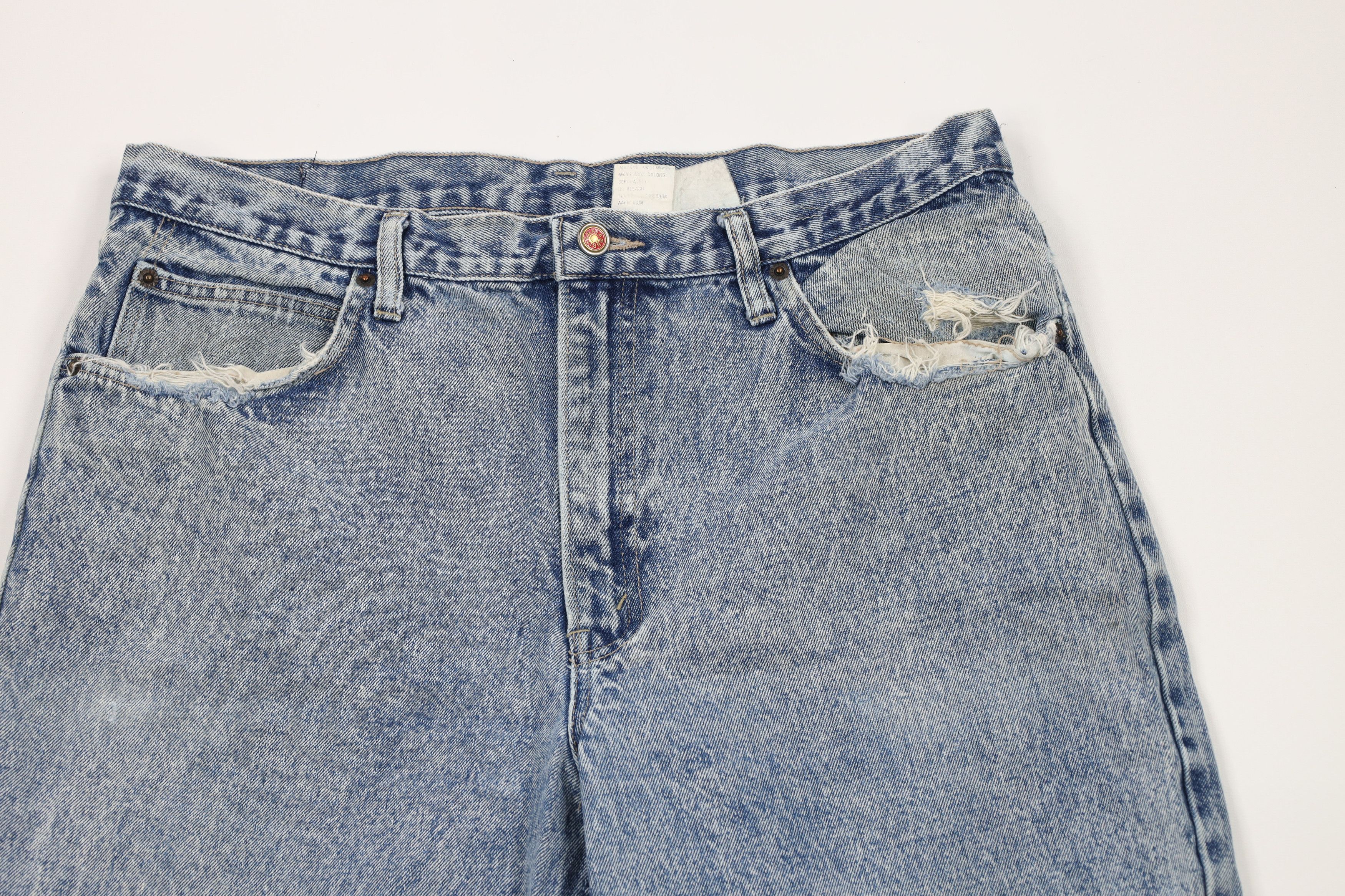 Vintage Vintage 90s Streetwear Acid Wash Straight Leg Denim Jeans Size US 38 / EU 54 - 2 Thumbnail