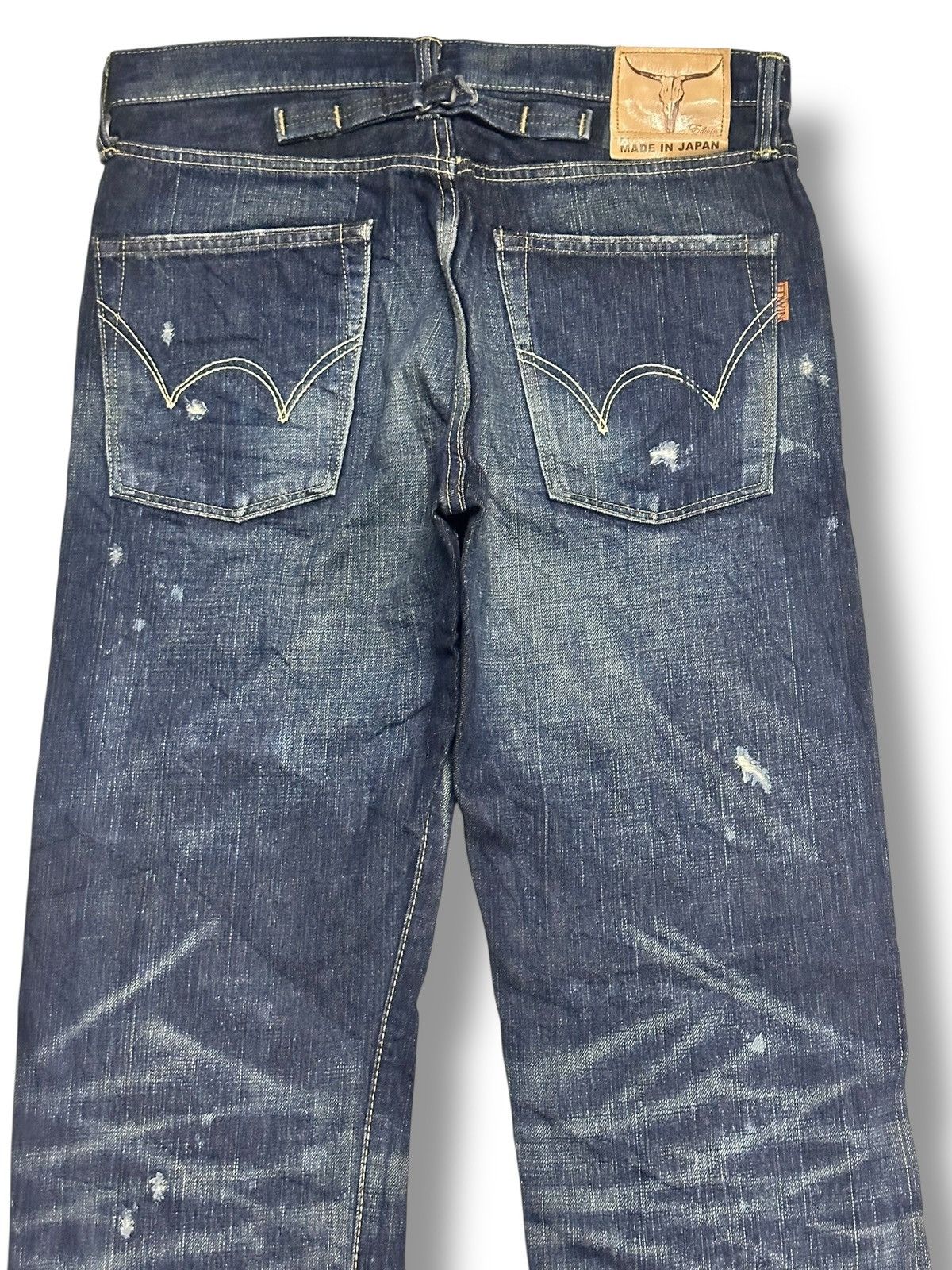 Edwin Edwin Vintage Selvedge Distressed and Painted Faded Wash Size US 33 - 5 Thumbnail