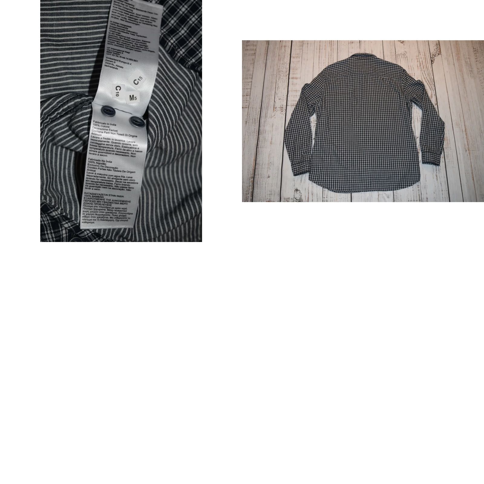 Timberland TIMBERLAND MENS SLIM FIT BUTTON-UP OXFORD SHIRT DARK NAVY CHECK XL Size US XL / EU 56 / 4 - 8 Thumbnail