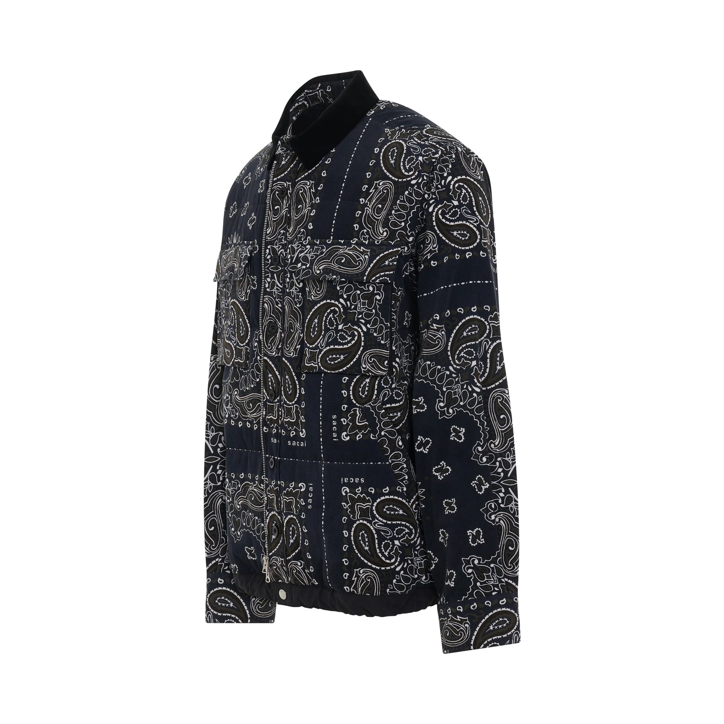 Sacai o1mris0824 Long Sleeve Shirt in Navy Size US M / EU 48-50 / 2 - 2 Thumbnail