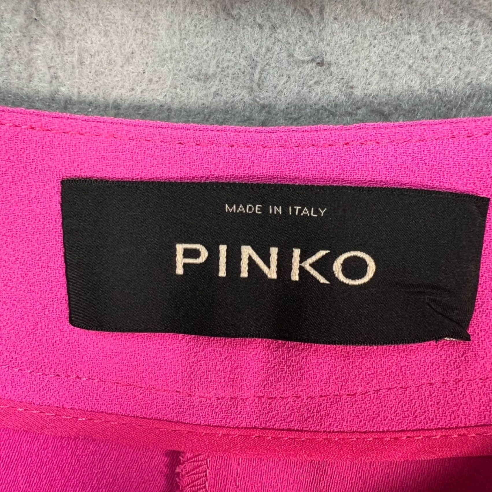 Pinko PINKO Pants Womens 8 High-Waist Tapered Polyester Made In Italy Pink Dress Pants Womens 8 Inseam 28 in Paperwork? Size 30" / US 8 / IT 44 - 3 Thumbnail