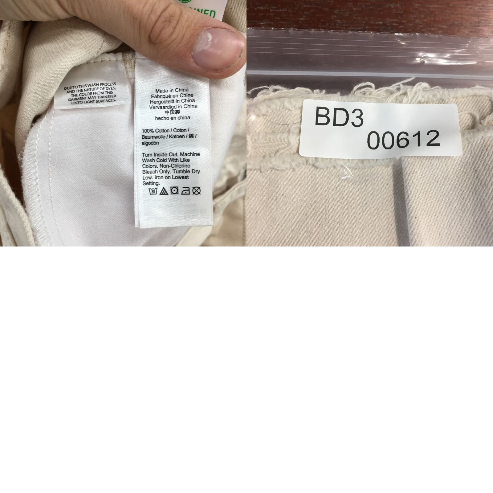 J.Crew J.CREW Jeans Womens 24 Cream Full Length Classic Straight Leg Zip Fly Frayed Hem Autumn Mens Womens Size 42" / US 20 - 10 Thumbnail