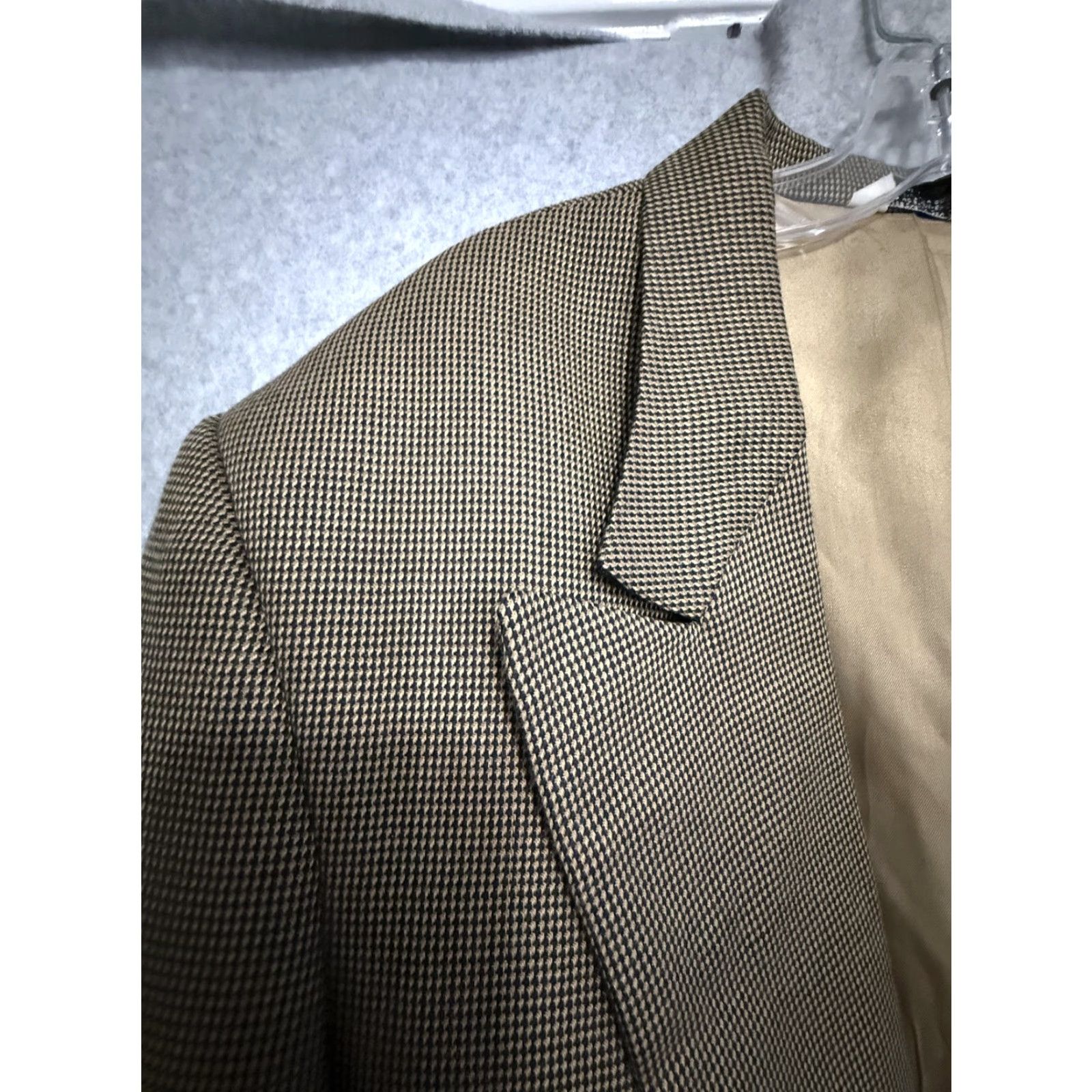 Doublet J. Riggings Blazer Sport Coat Mens 42L Brown Wool Check Double Breasted USA Coat Shirt Jacket? Size 42R - 2 Thumbnail