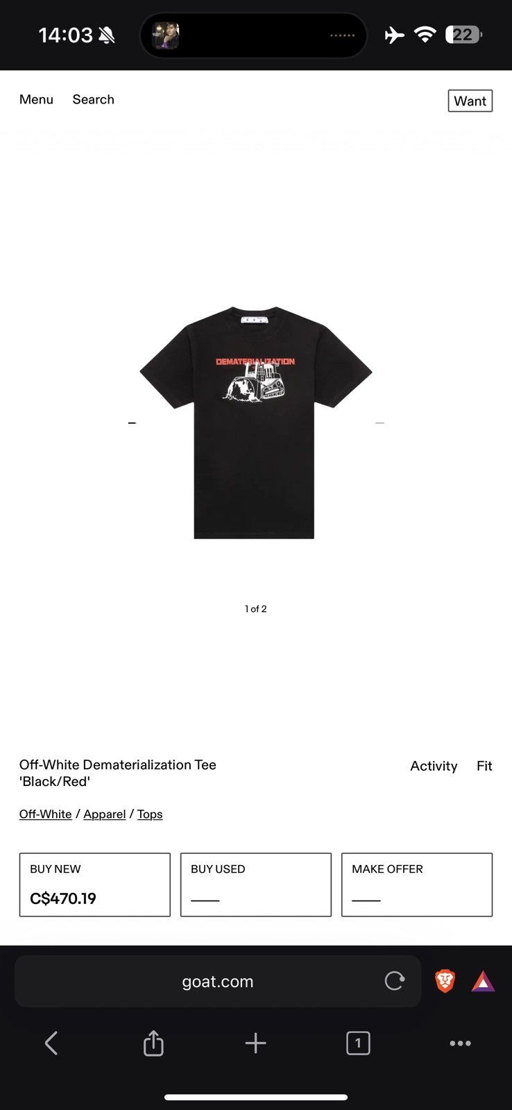 Off-White Off-White Dematerialization T-Shirt Size US L / EU 52-54 / 3 - 3 Thumbnail