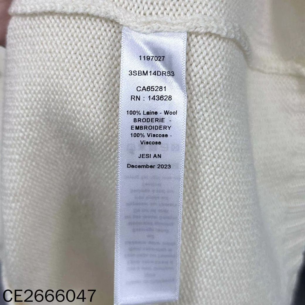 Dior Dior Cream White Wool Lucky Star Dress Women's Size XL / US 12-14 / IT 48-50 - 7 Thumbnail