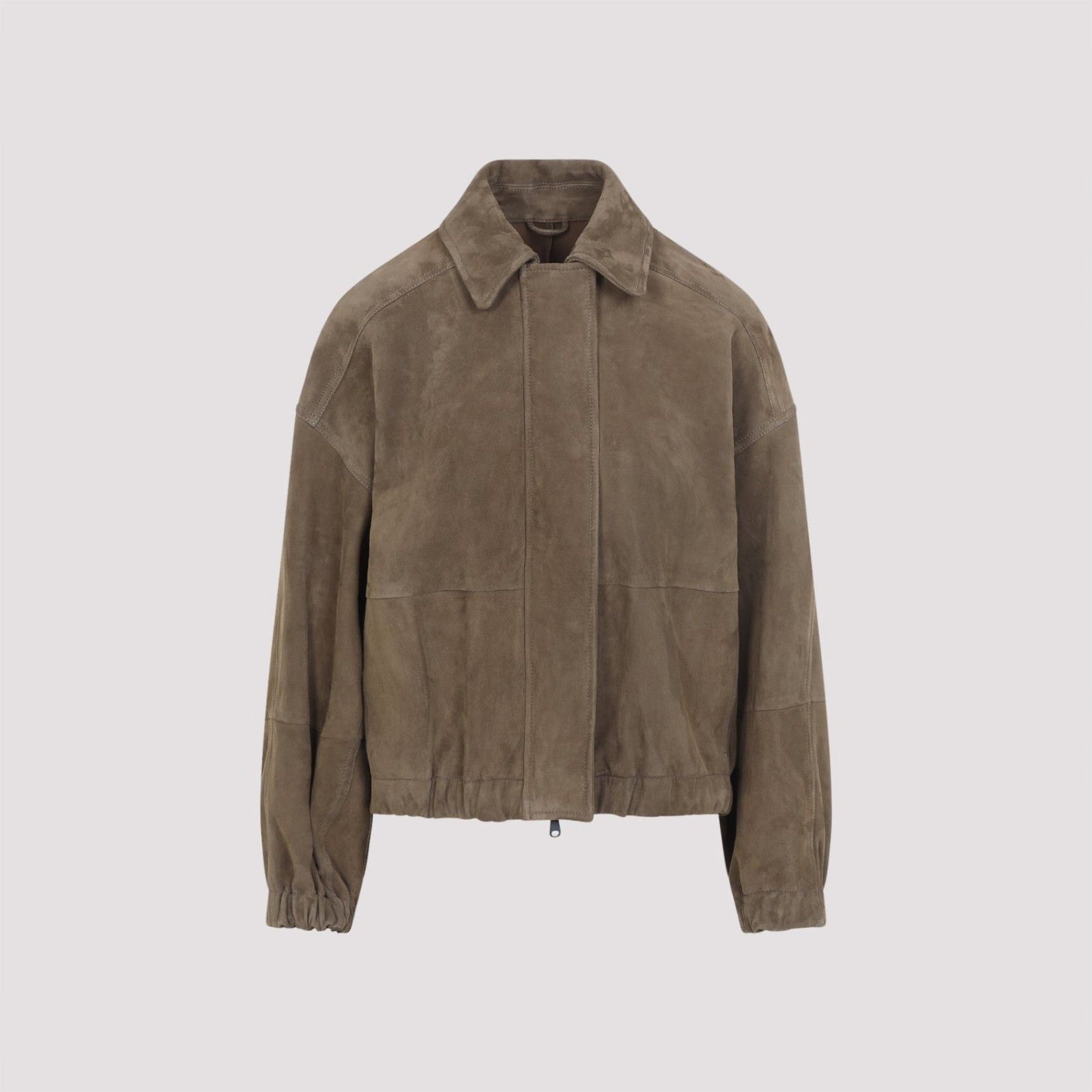Brunello Cucinelli BRUNELLO CUCINELLI Origano Suede Jacket New & Authentic (Wom Size S / US 4 / IT 40 - 1 Thumbnail