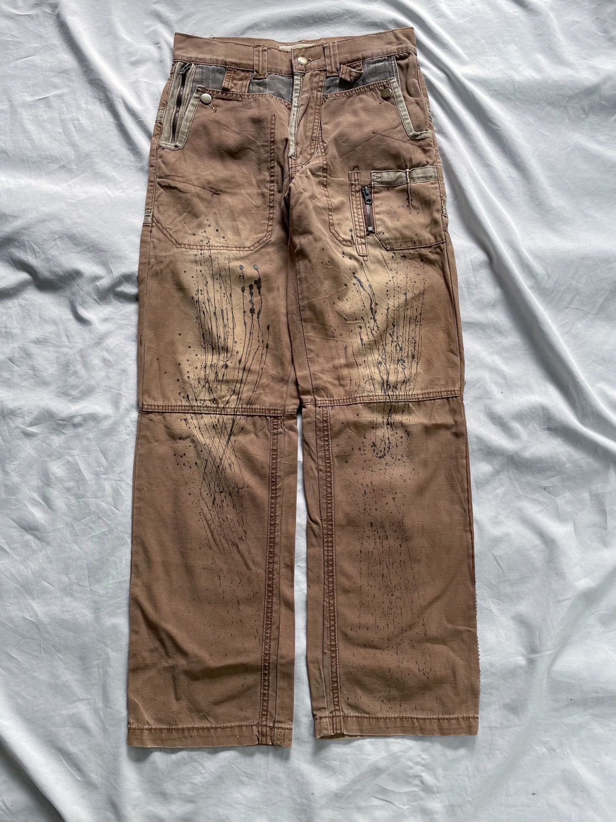 If Six Was Nine JAPANESE STYLE PANTS DISTRESSED PAINTED PANTS Size US 29 - 1 Thumbnail