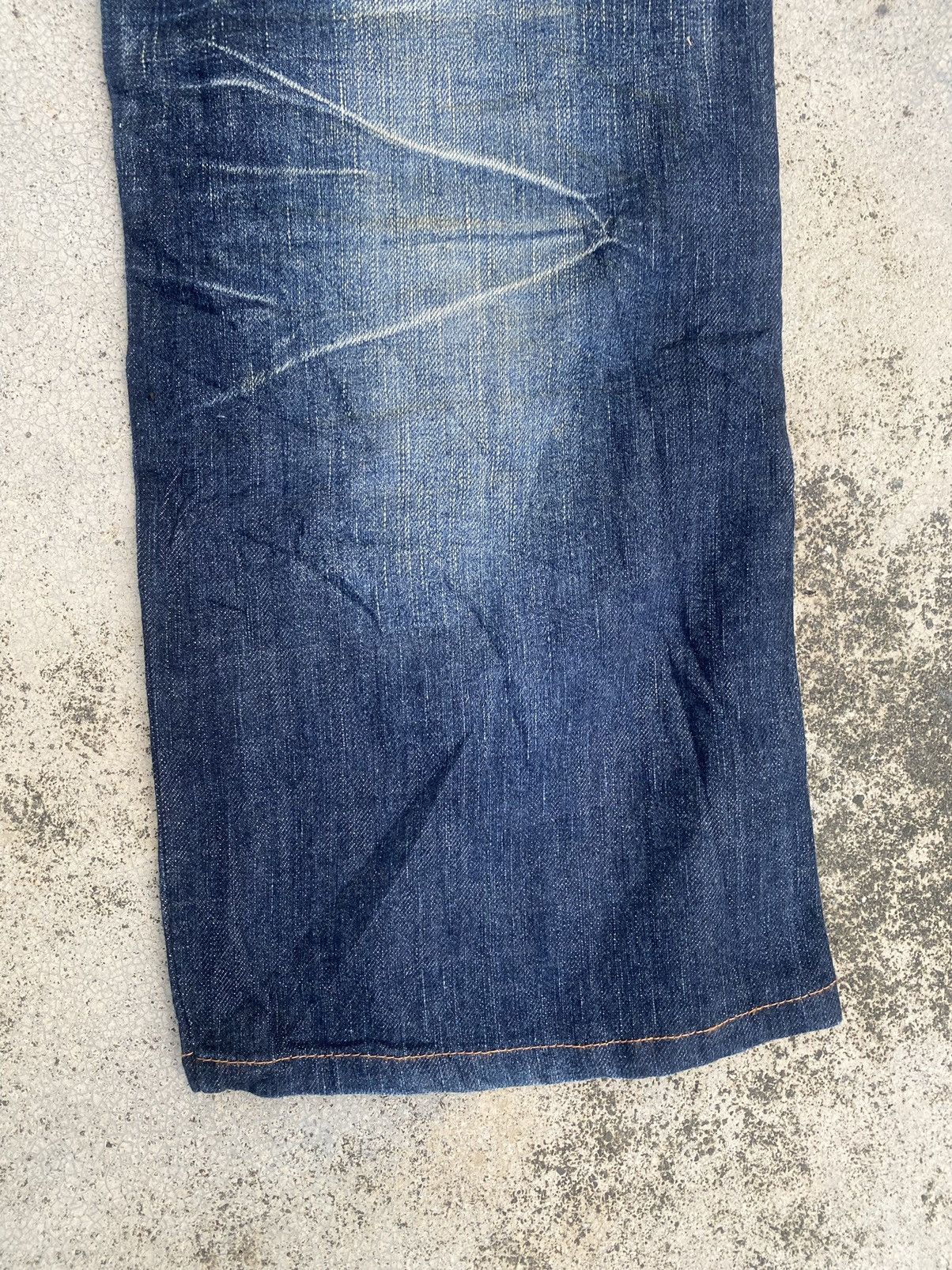 Edwin × Japanese Brand × Vintage Vintage y2k Edwin Blue Trip Faded Claw Mark Denim Jeans Size US 36 / EU 52 - 20 Thumbnail