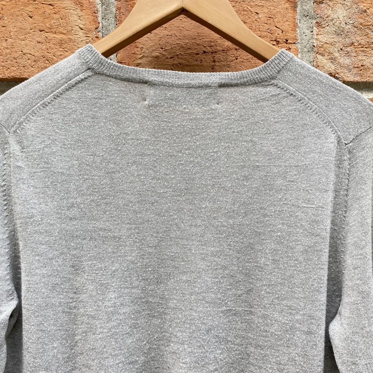 Toga TOGA TOGA ARCHIVES Gray Knit Top with Black Tulle Trim Size L / US 10 / IT 46 - 8 Thumbnail