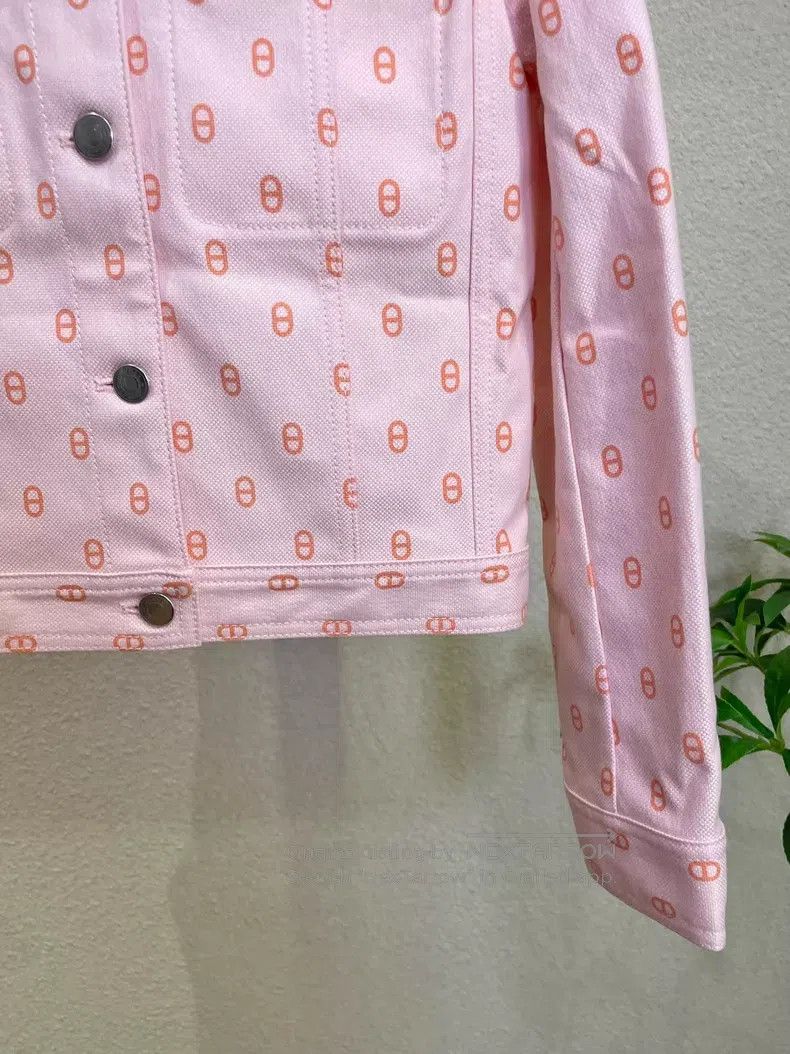 Hermes Hermes 23ss Pig Nose Printed Denim Jacket Size XXS / US 00 / IT 34 - 4 Thumbnail