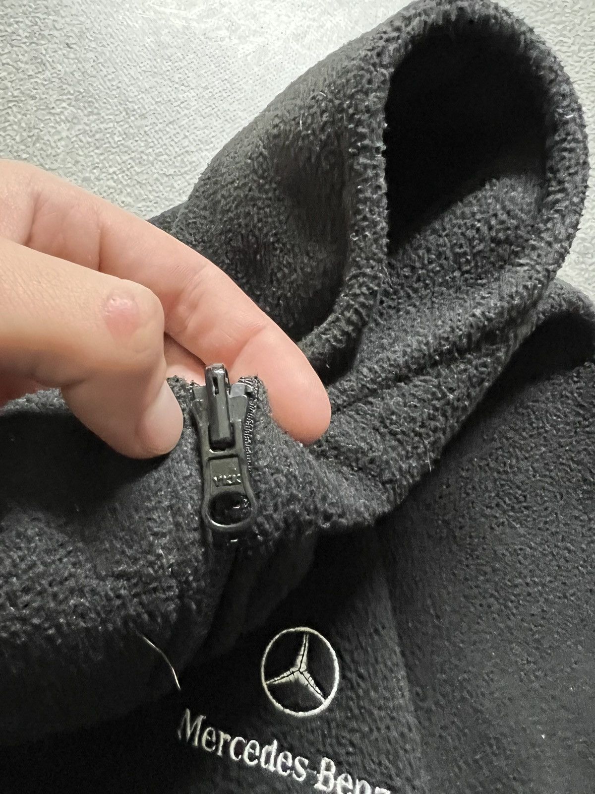 Mercedes-Benz × Vintage Vintage Y2k Mercedes-Benz 🖤 Fleece Zip Sweatshirt Jacket 00s Size US L / EU 52-54 / 3 - 6 Thumbnail