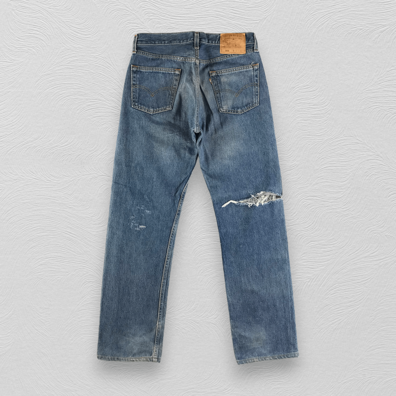 Levi's Vintage 90s Levis 501 Jeans Patchwork Denim KJ2516 Size US 30 / EU 46 - 2 Thumbnail