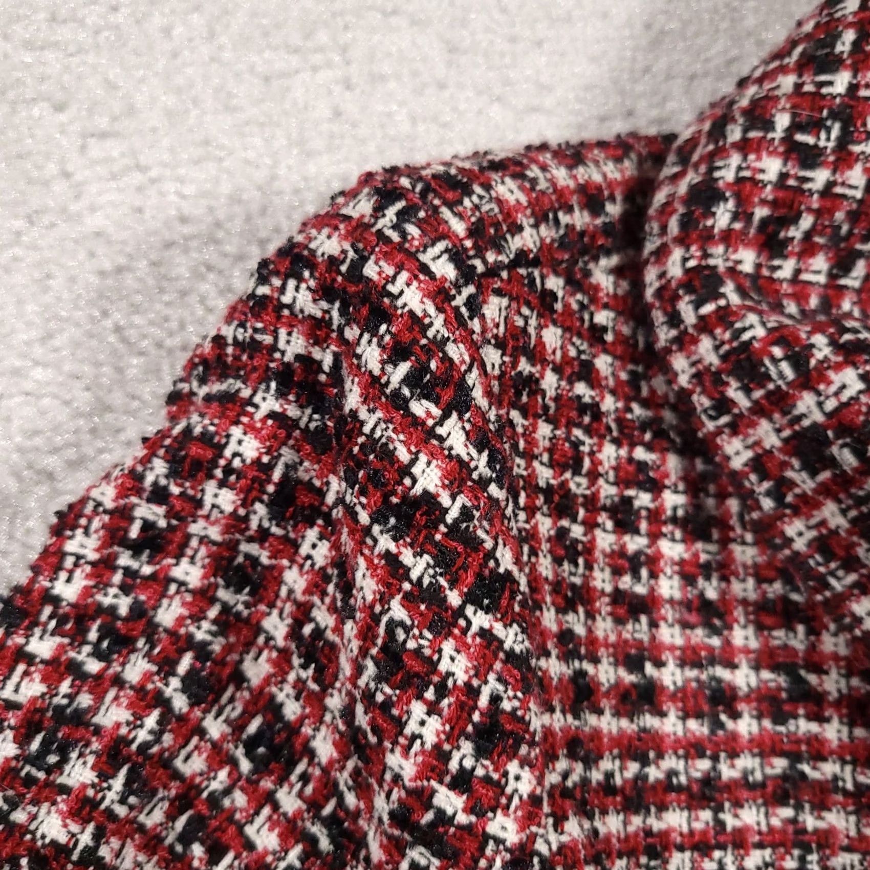 Talbots Talbots Blazer Tweed Jacket Women's 12P Petite Full Zip Lined Coat Business Red Size XL / US 12-14 / IT 48-50 - 7 Thumbnail