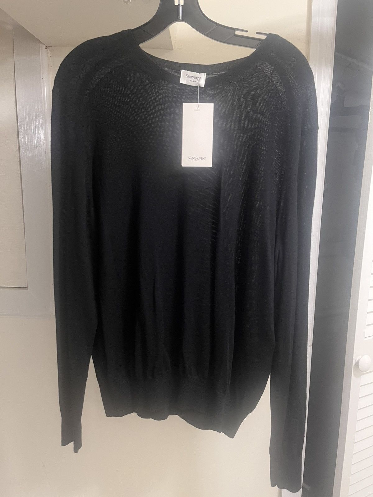 Saint Laurent Paris Fine-Gauge Crew Sweater Sz L Size US L / EU 52-54 / 3 - 1 Thumbnail