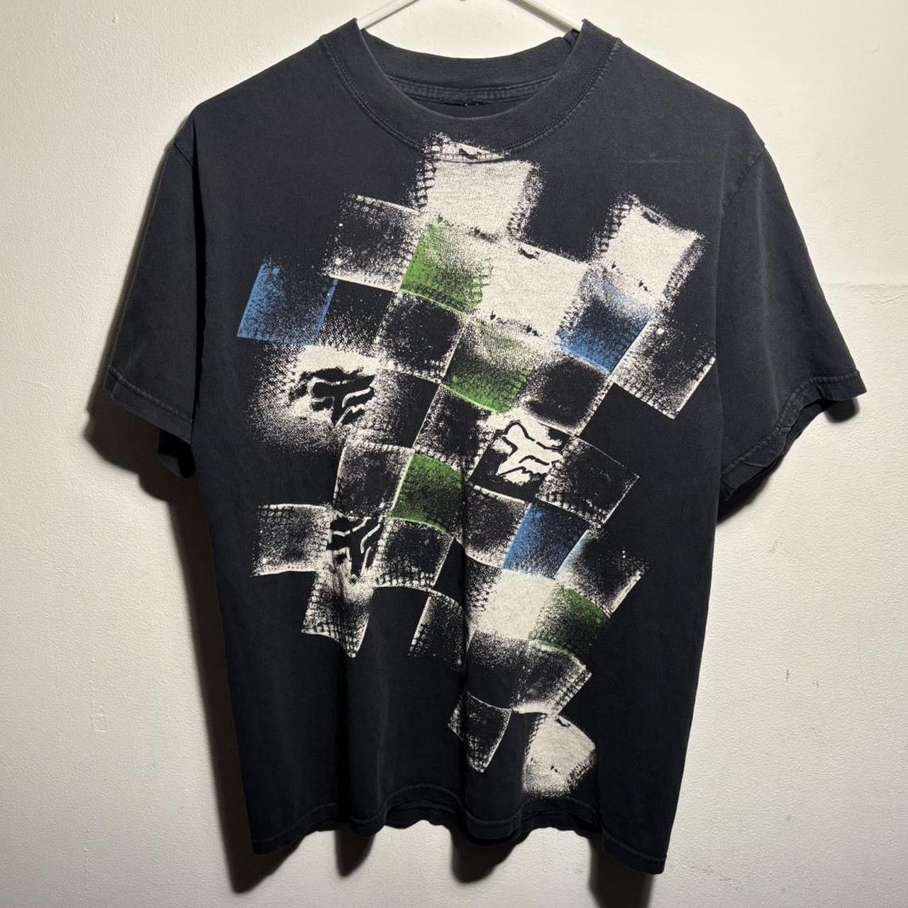 Fox Racing Early 2000s Fox Racing Shadow Plaid T-Shirt Size US M / EU 48-50 / 2 - 1 Thumbnail