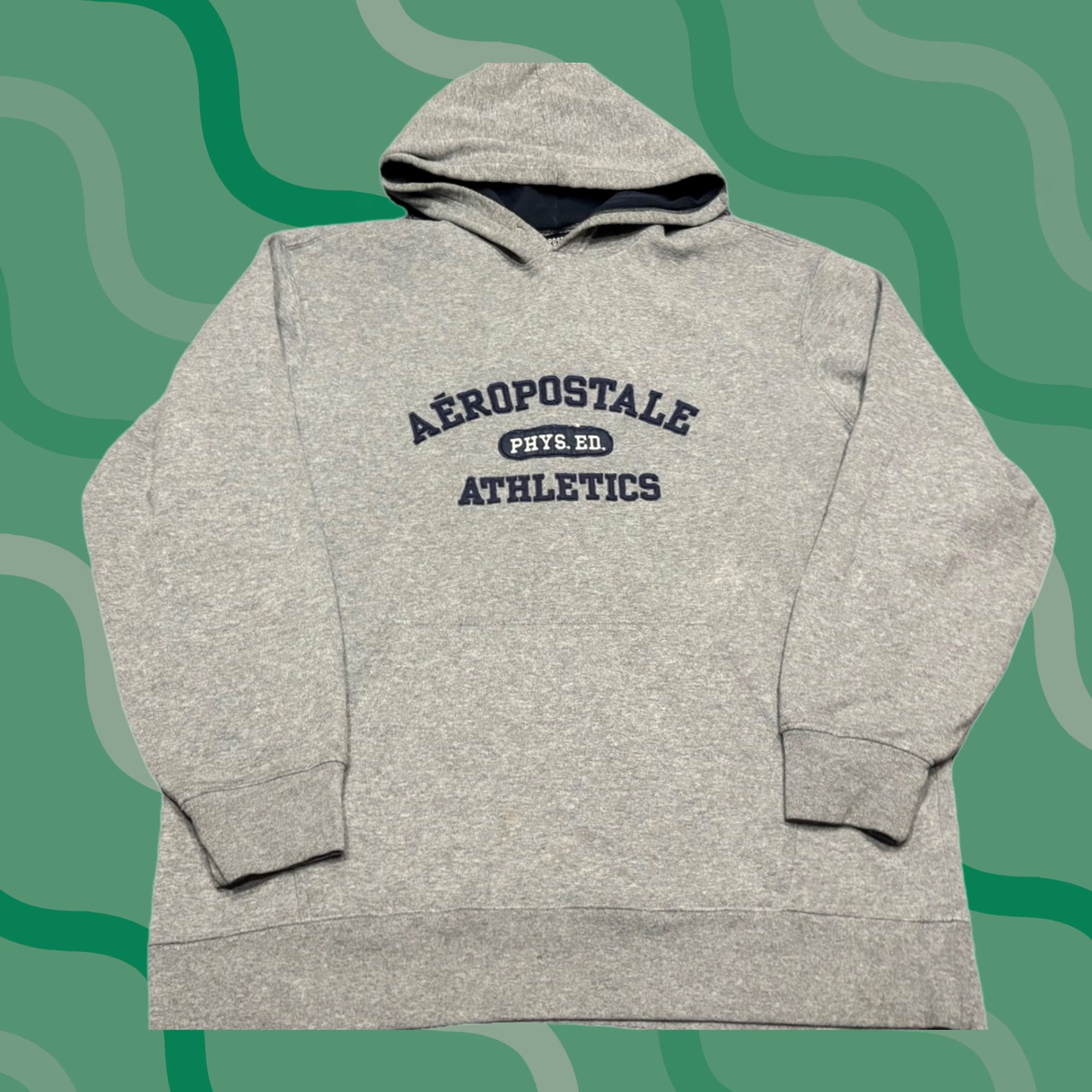Aeropostale VINTAGE 90s Aeropostale Hoodie Mens Large Gray Pullover Athletic Skater E4 Size US L / EU 52-54 / 3 - 1 Thumbnail