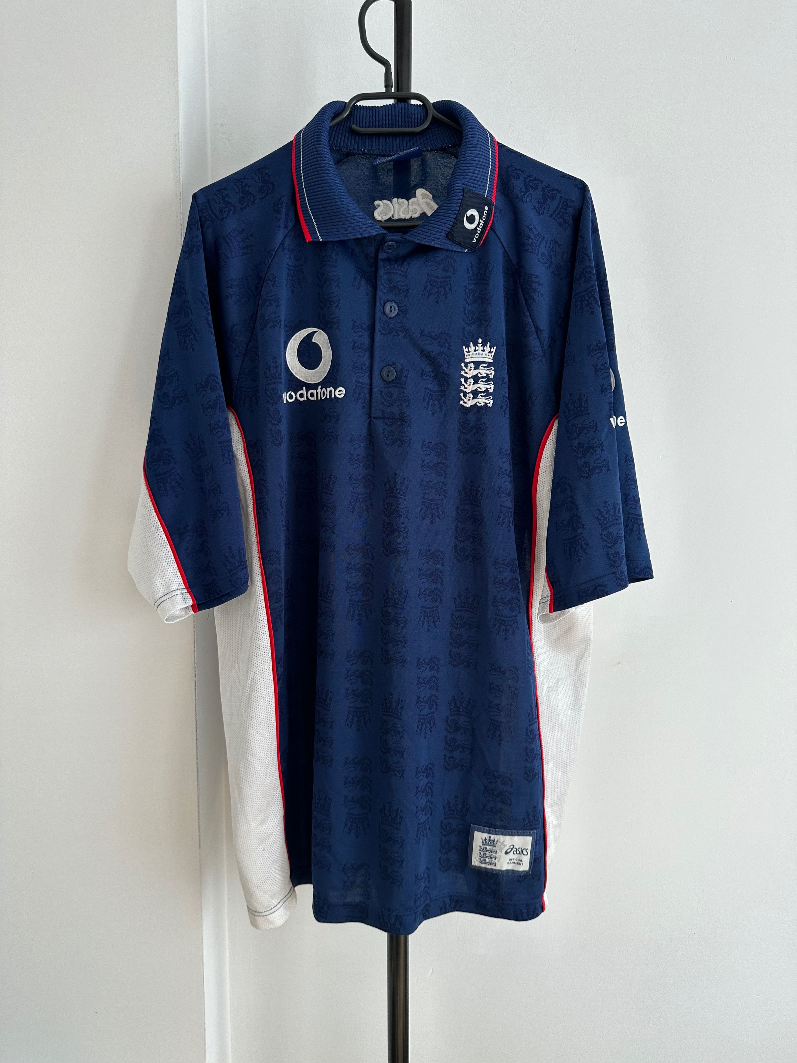 Asics 90's Asics England Cricket National Team Vodafone Size US XL / EU 56 / 4 - 2 Thumbnail