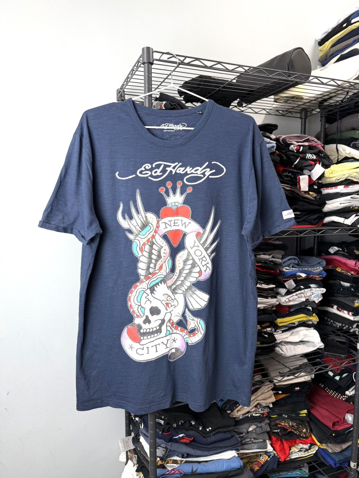Ed Hardy Vintage Ed Hardy by Christian Audigier T Shirt Skull Size US XXL / EU 58 / 5 - 1 Thumbnail