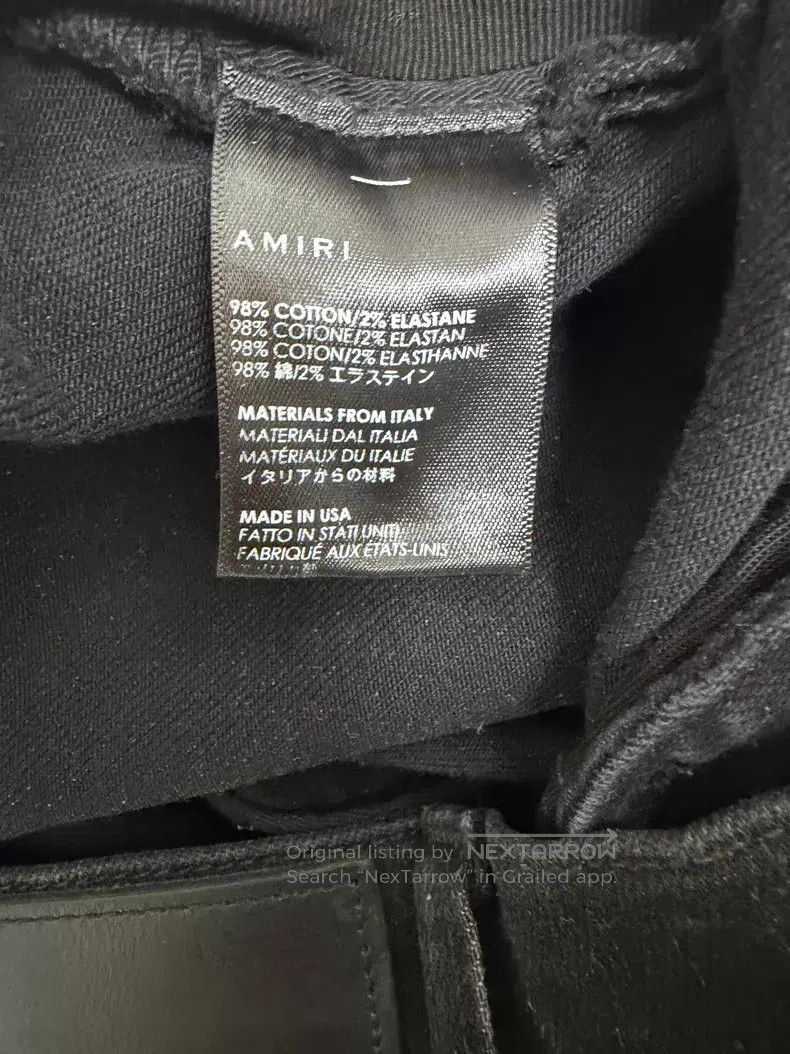 Amiri Amiri Single-knee black snake denim pants Size US 31 - 3 Thumbnail