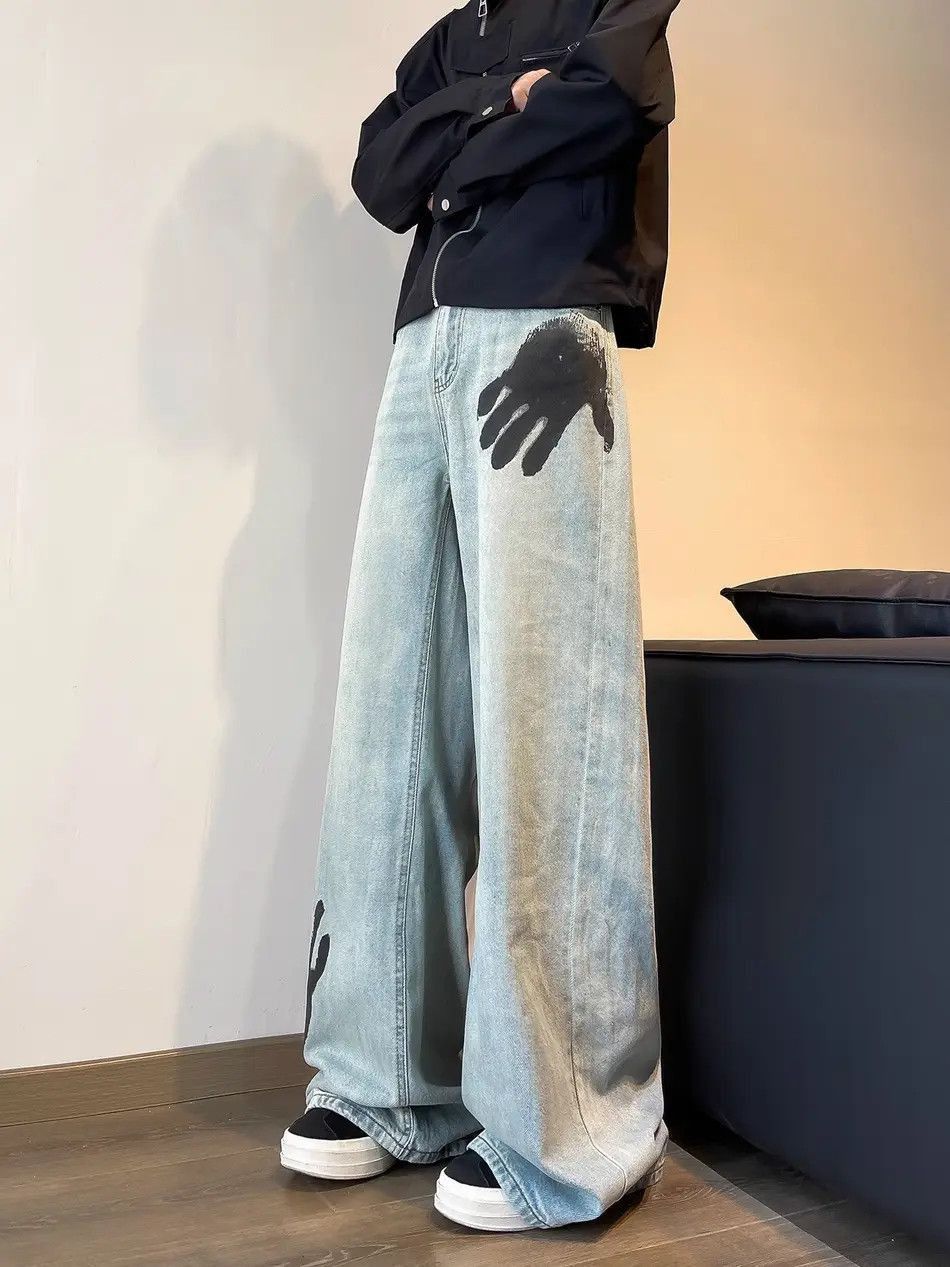 Japanese Brand Retro loose high street micro flared jeans Size US 32 / EU 48 - 2 Thumbnail