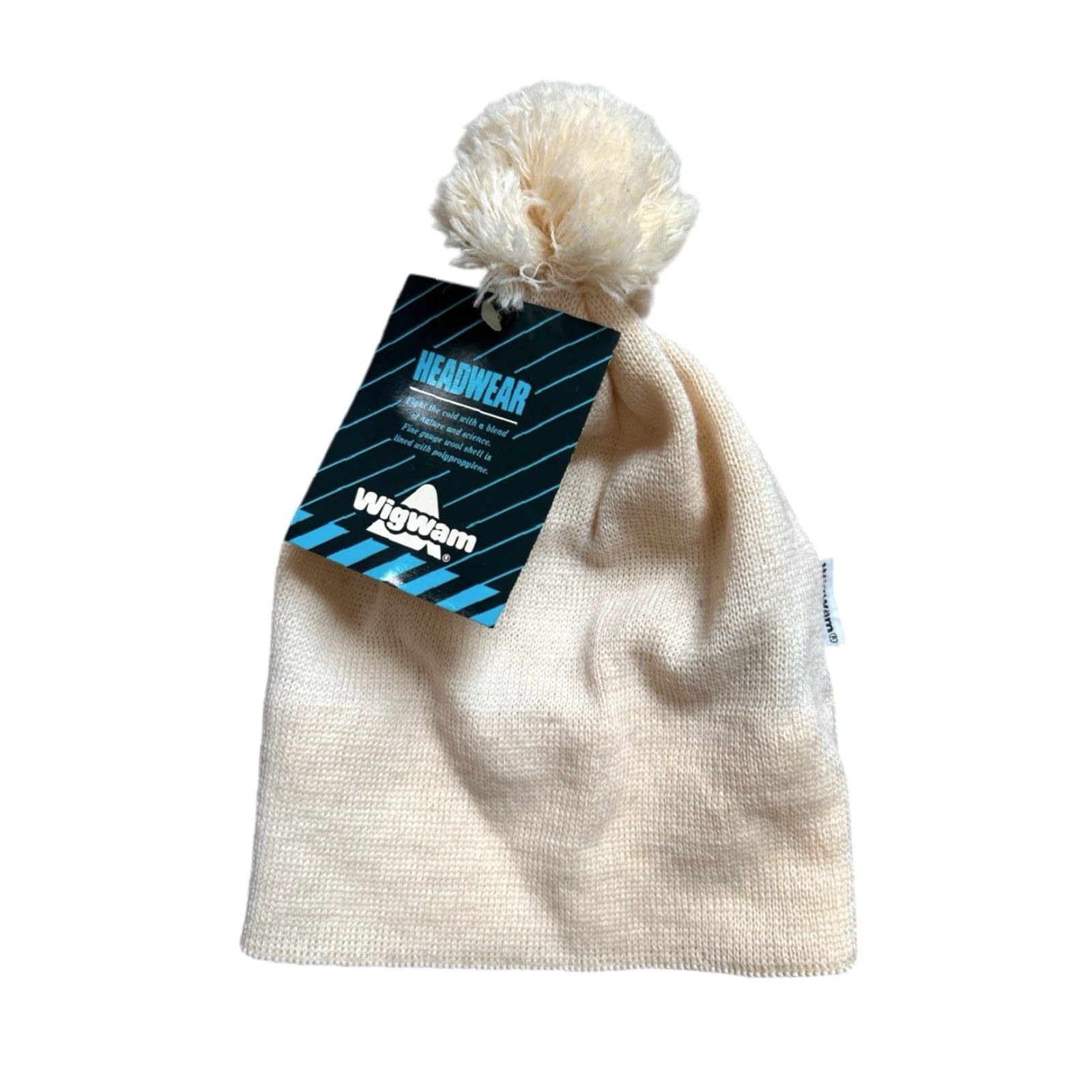 Vintage VINTAGE Wigwam Beanie Hat Adult One Size Ivory Cream 90s USA Made Deadstock NWT Wolsted Wool Shell Mens Size ONE SIZE - 4 Thumbnail