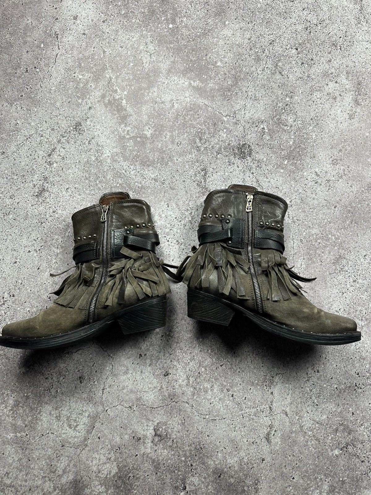 A.S.98 💀RARE💀 A.S 98 Vintage Leather Western Boots Avant Garde Size US 7 / EU 40 - 3 Thumbnail