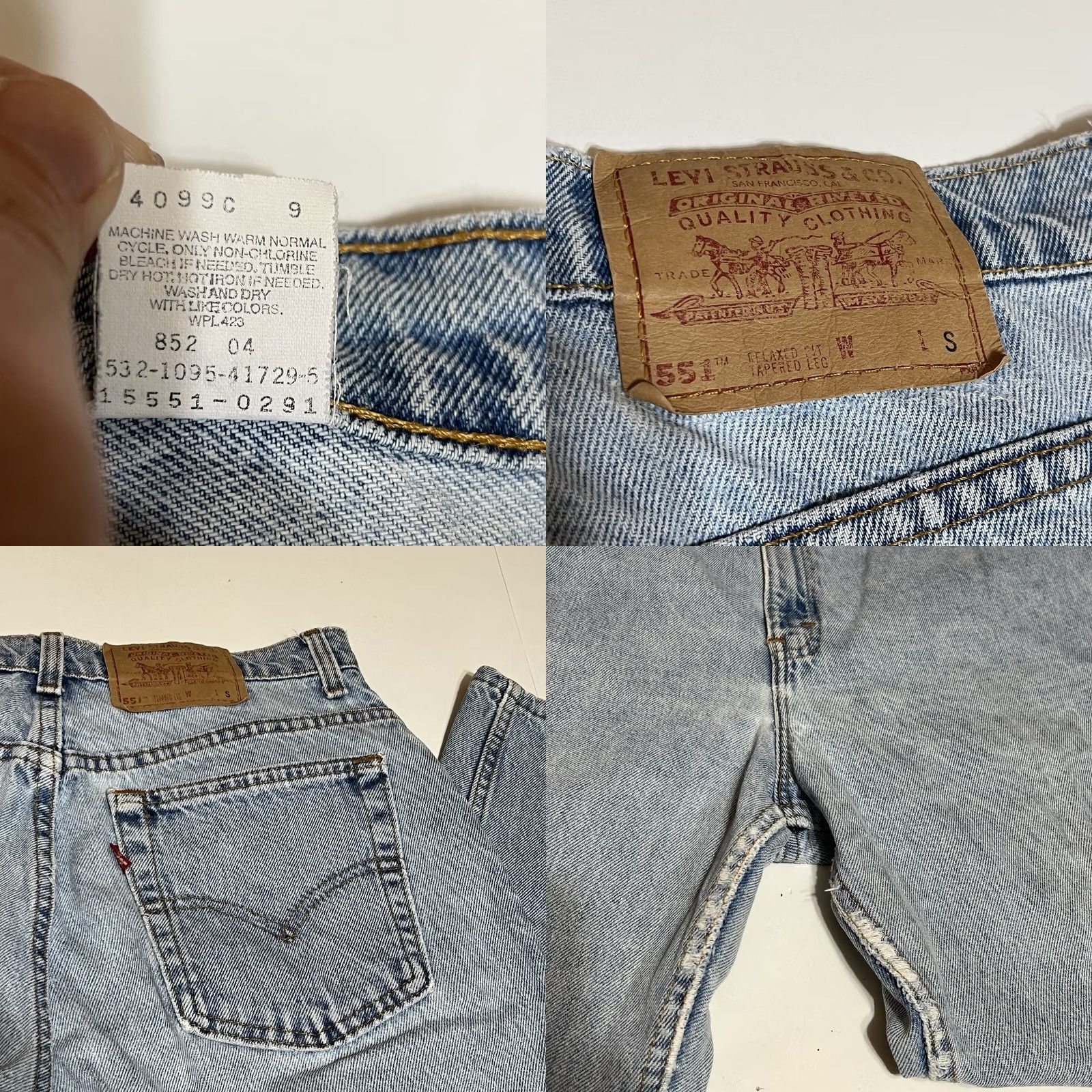 Levi's VINTAGE Levi's 551 Jeans Women 14 Denim Relaxed Tapered Distressed 31x29 Size 36" / US 14 / IT 50 - 8 Thumbnail