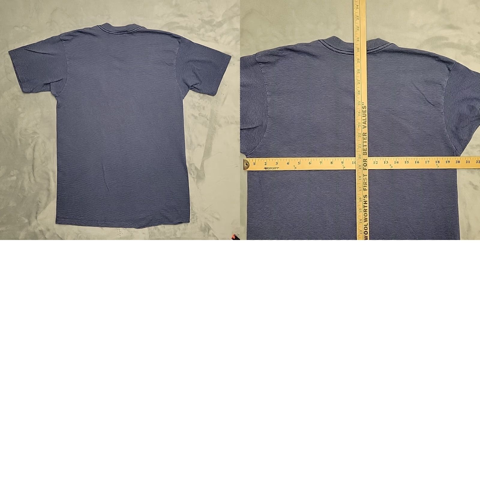 Vintage VINTAGE Cheers Shirt Men L Blue Striped T-Shirt Crew Neck 90s TV Boston Tee Cotton Blend Single stitch All Seasons Graphic Print Mens Size US L / EU 52-54 / 3 - 8 Thumbnail
