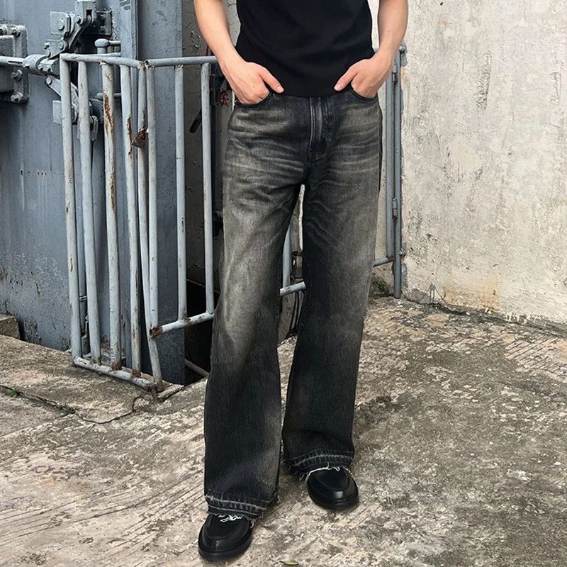 Japanese Brand × Jean Men's vintage washed distressed flared jeans Size US 33 - 2 Thumbnail