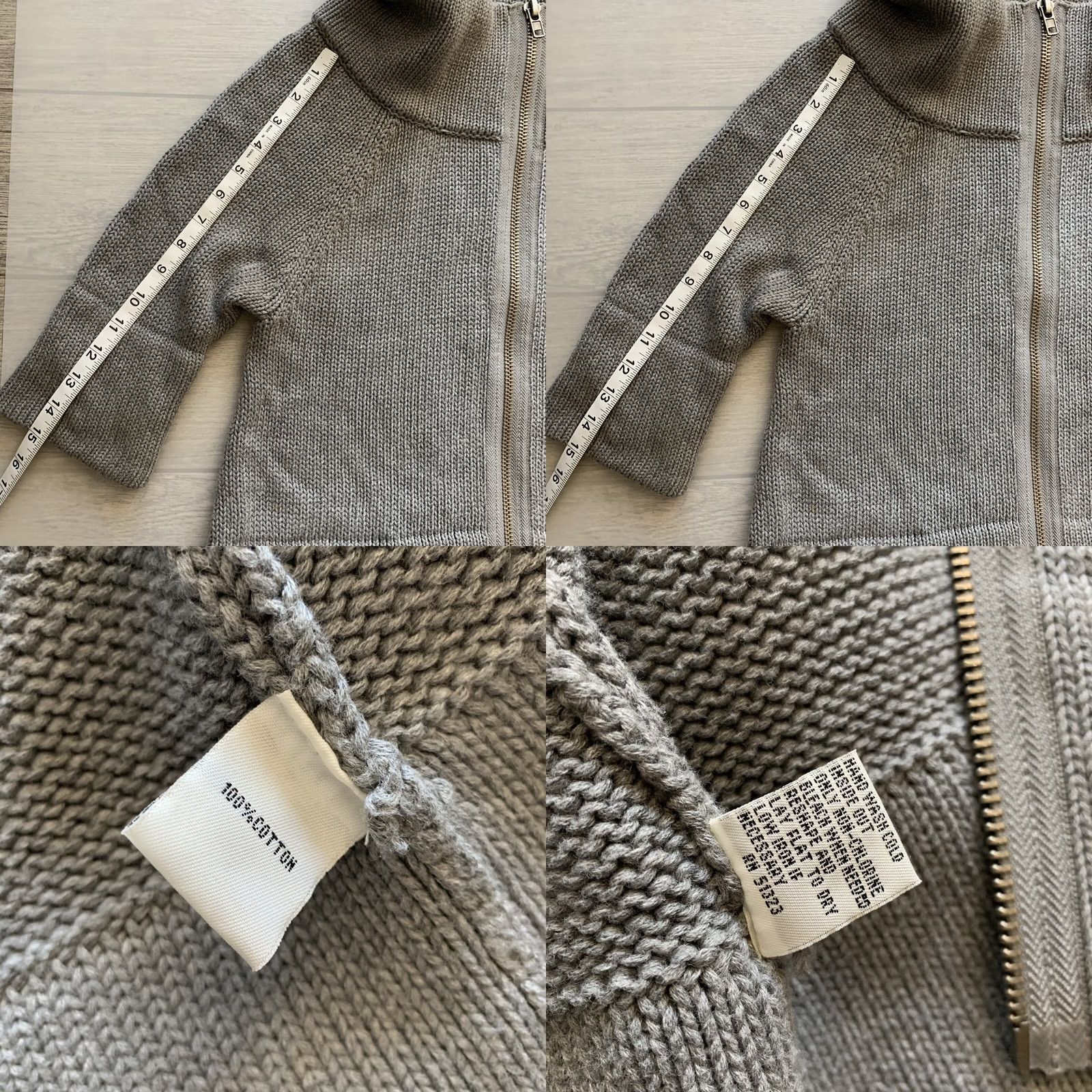 Kenneth Cole Kenneth Cole Reaction Cardigan Sweater Womens S Gray Zip Front Knit 3/4 Sleeve Size S / US 4 / IT 40 - 8 Thumbnail