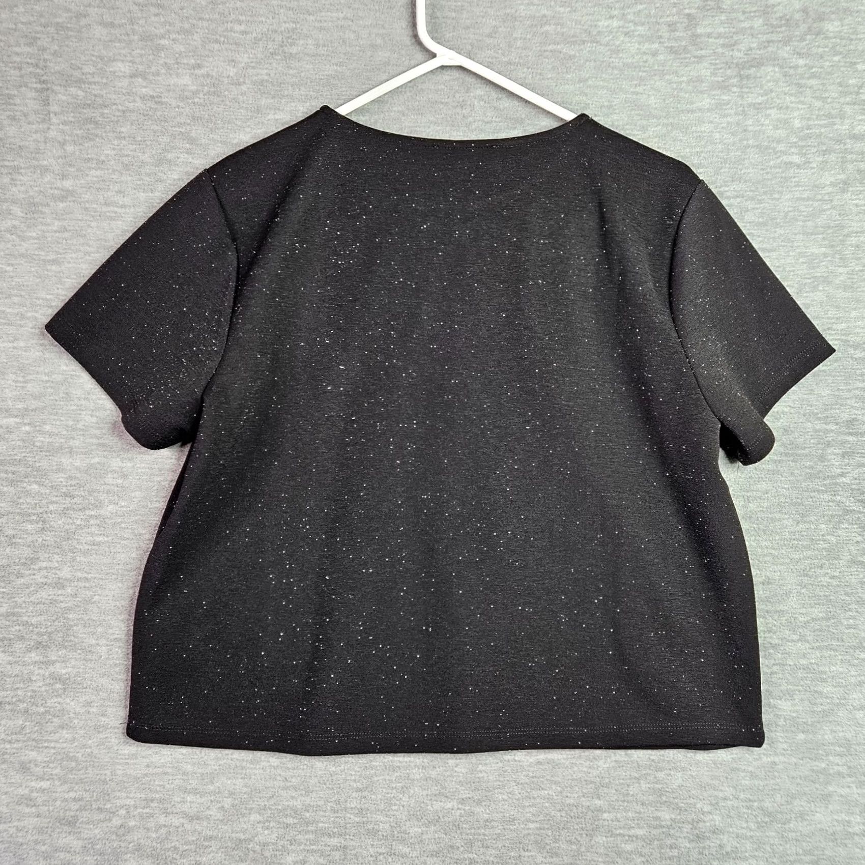 Robert Rodriguez Robert Rodriguez Black Short Sleeve Knit Top Womens Size L Size L / US 10 / IT 46 - 2 Thumbnail